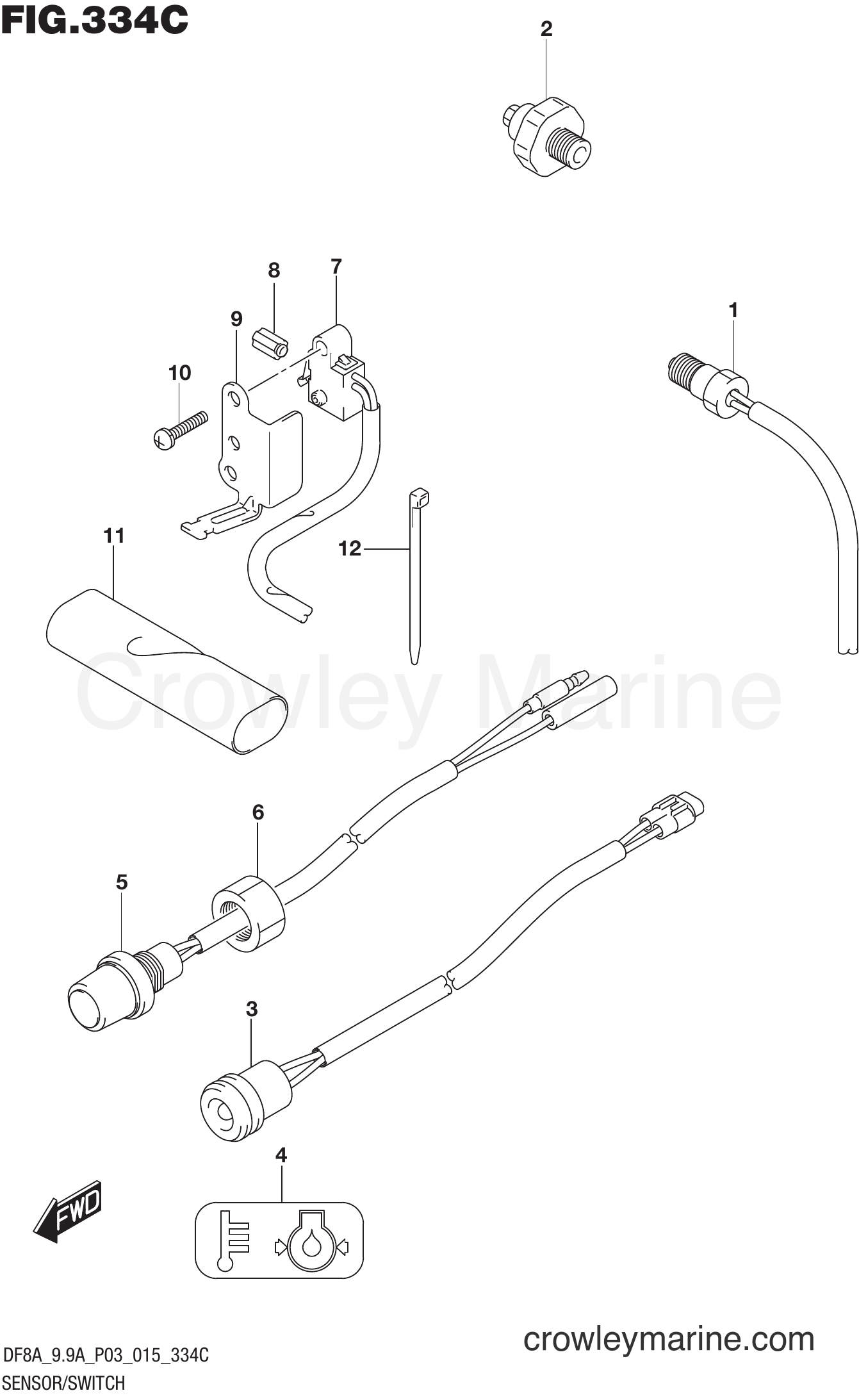 Suzuki Marine DF9.9A 510001~ - SENSOR/SWITCH (DF9.9A P03)
