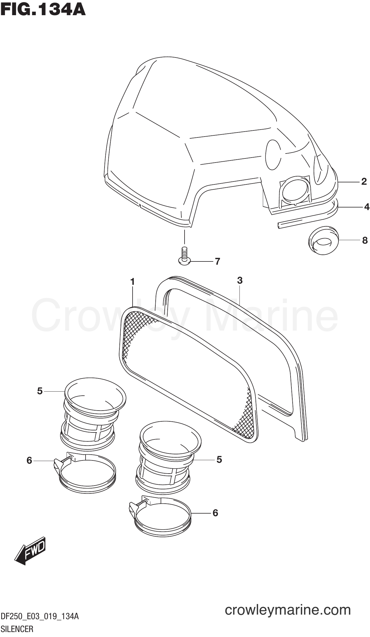 Suzuki Marine DF225Z 910001~ - SILENCER