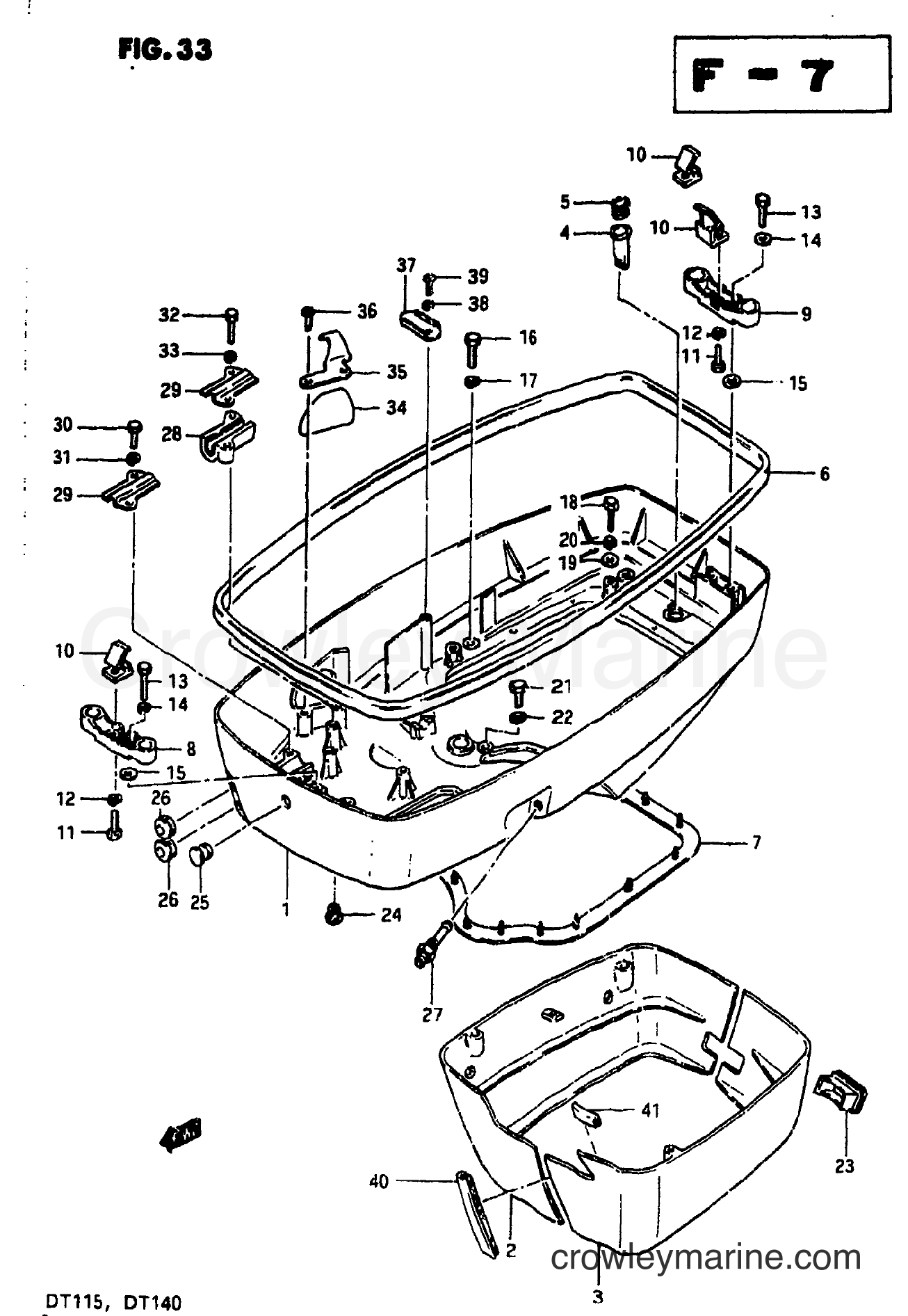 Suzuki Marine DT140 - LOWER COVER
