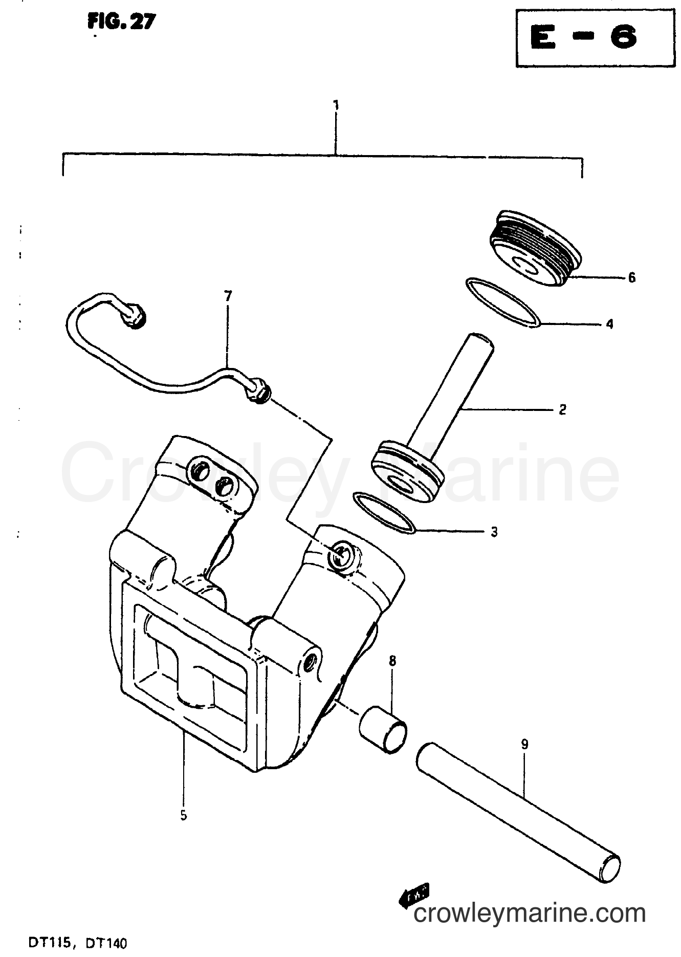Suzuki Marine DT140 - TRIM CYLINDER