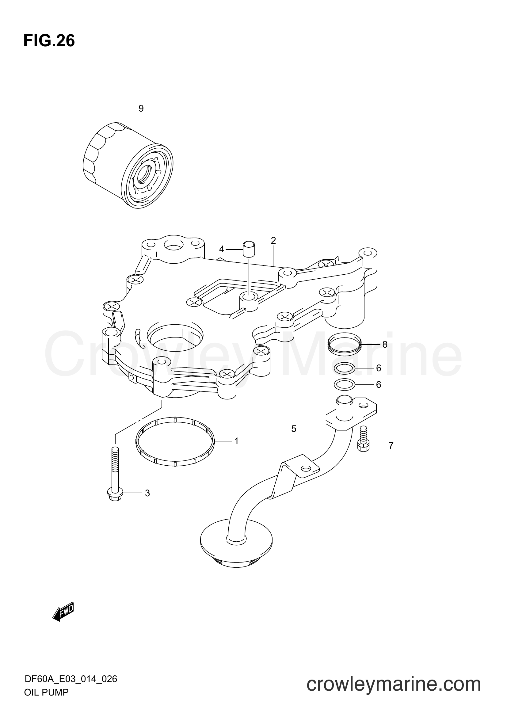 Suzuki Marine DF50A 410001~ - OIL PUMP