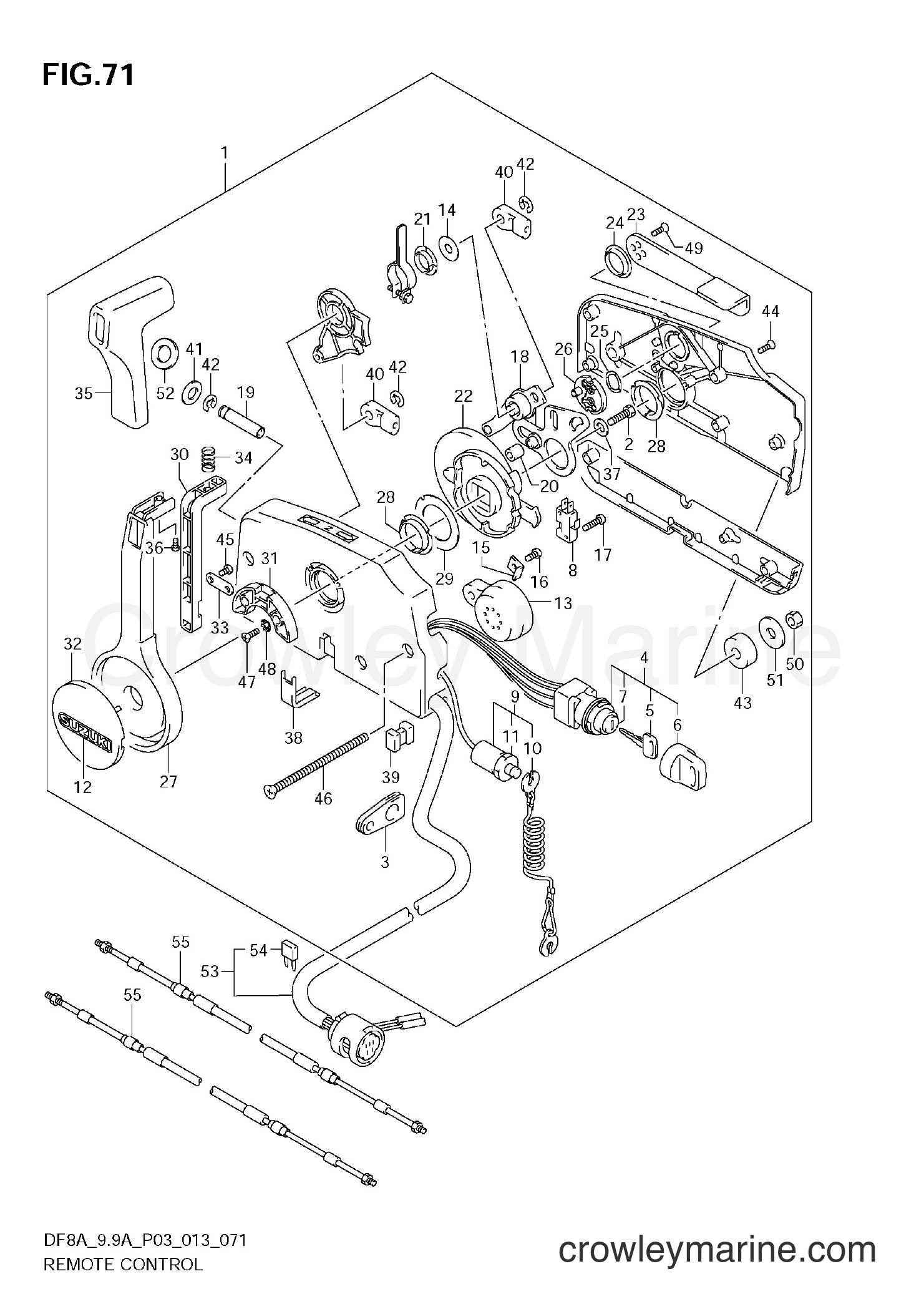 Suzuki Marine DF99A 310001~ - REMOTE CONTROL (DF8AR E03)