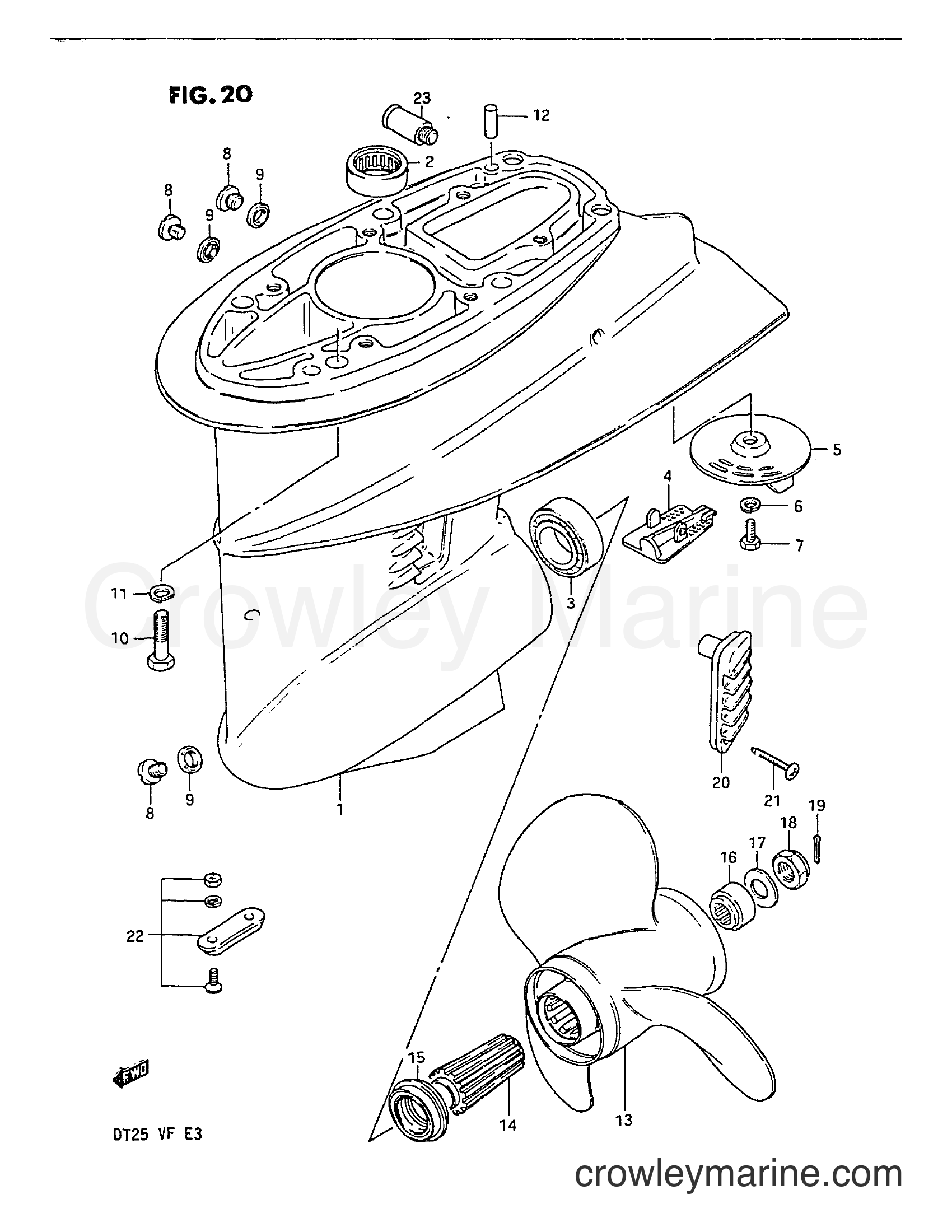 Suzuki Marine DT25 - GEAR CASE