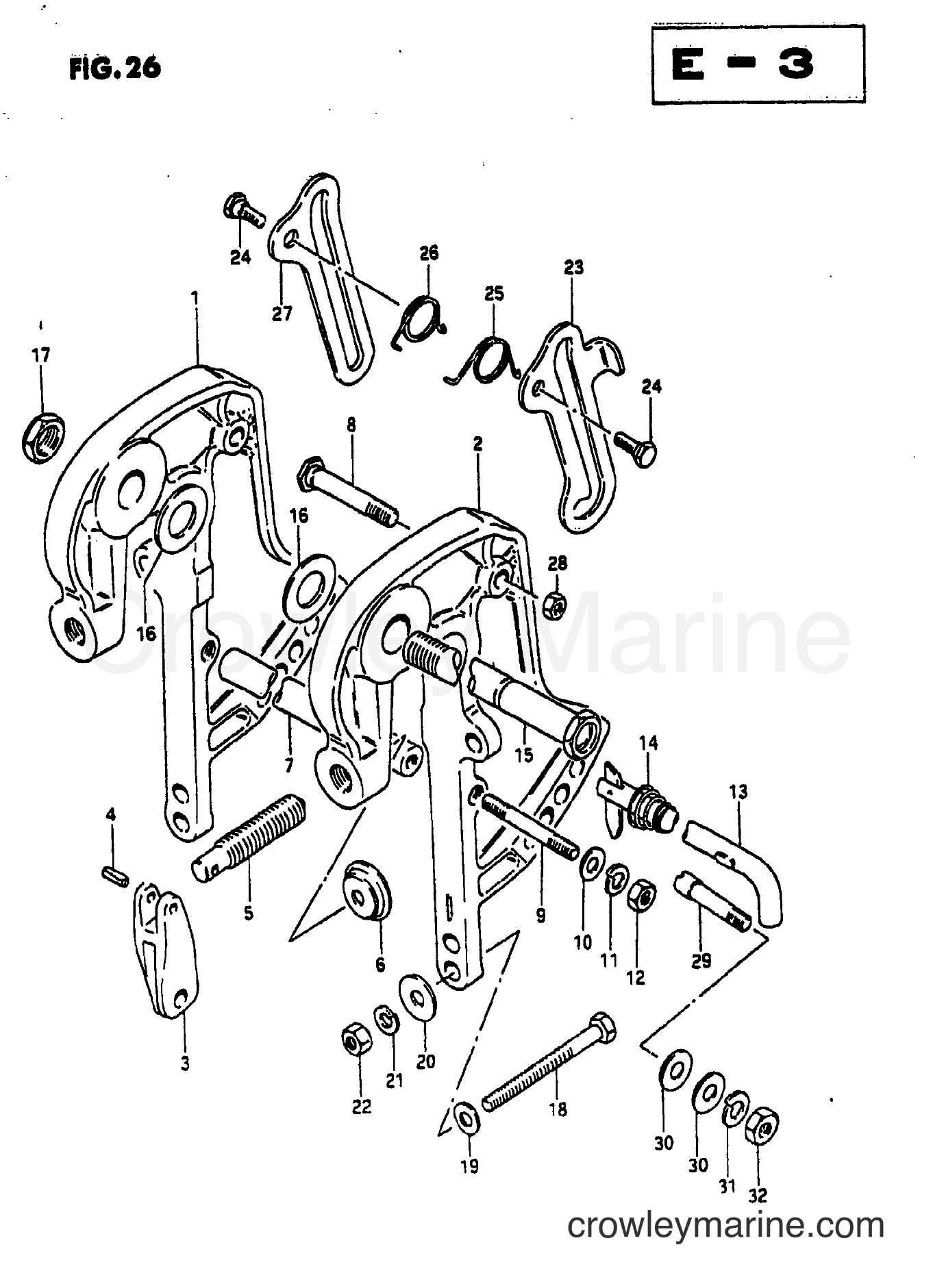 Suzuki Marine DT65 - CLAMP BRACKET (2)