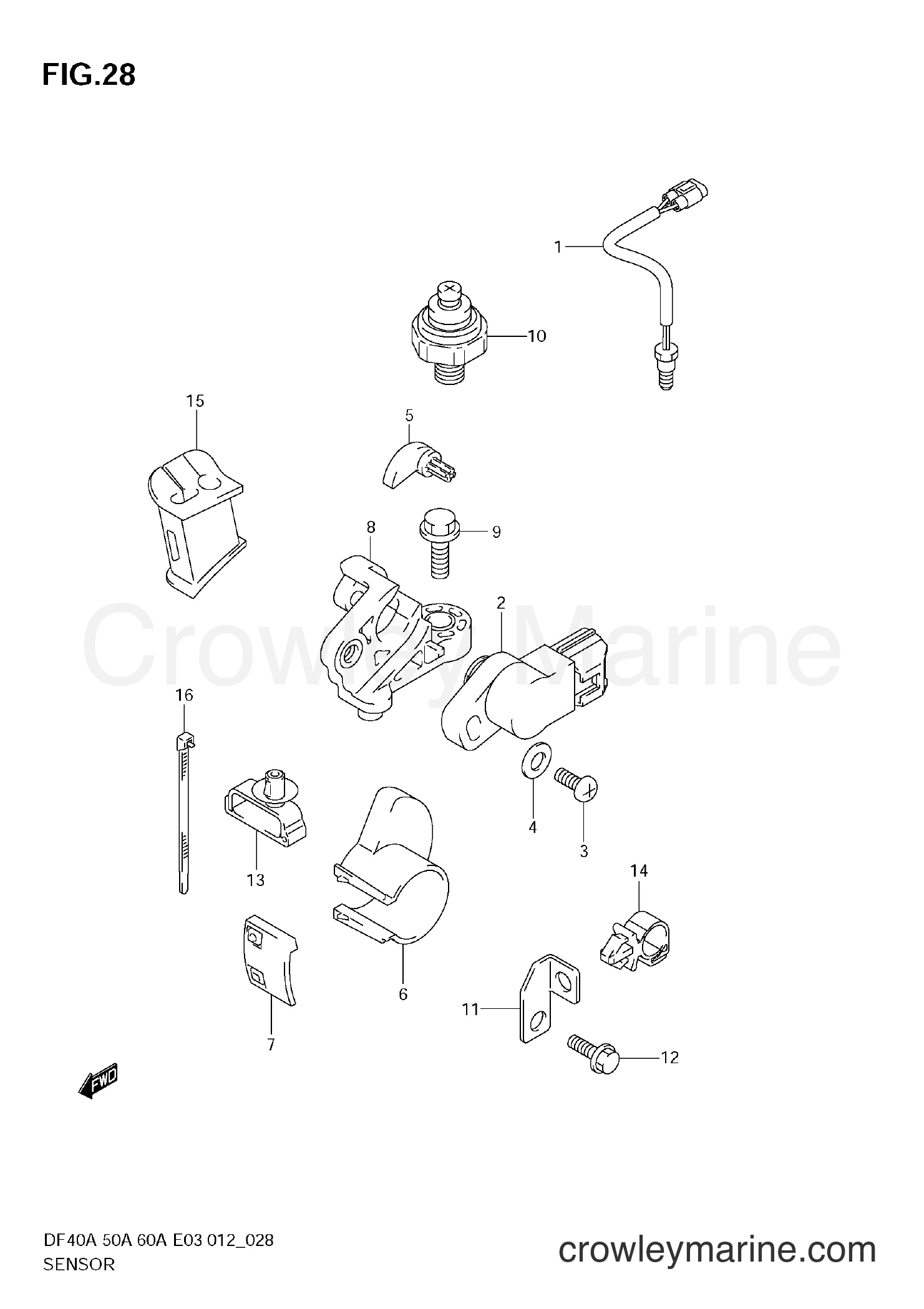 Suzuki Marine DF50A 210001~ - SENSOR (DF60A E3)
