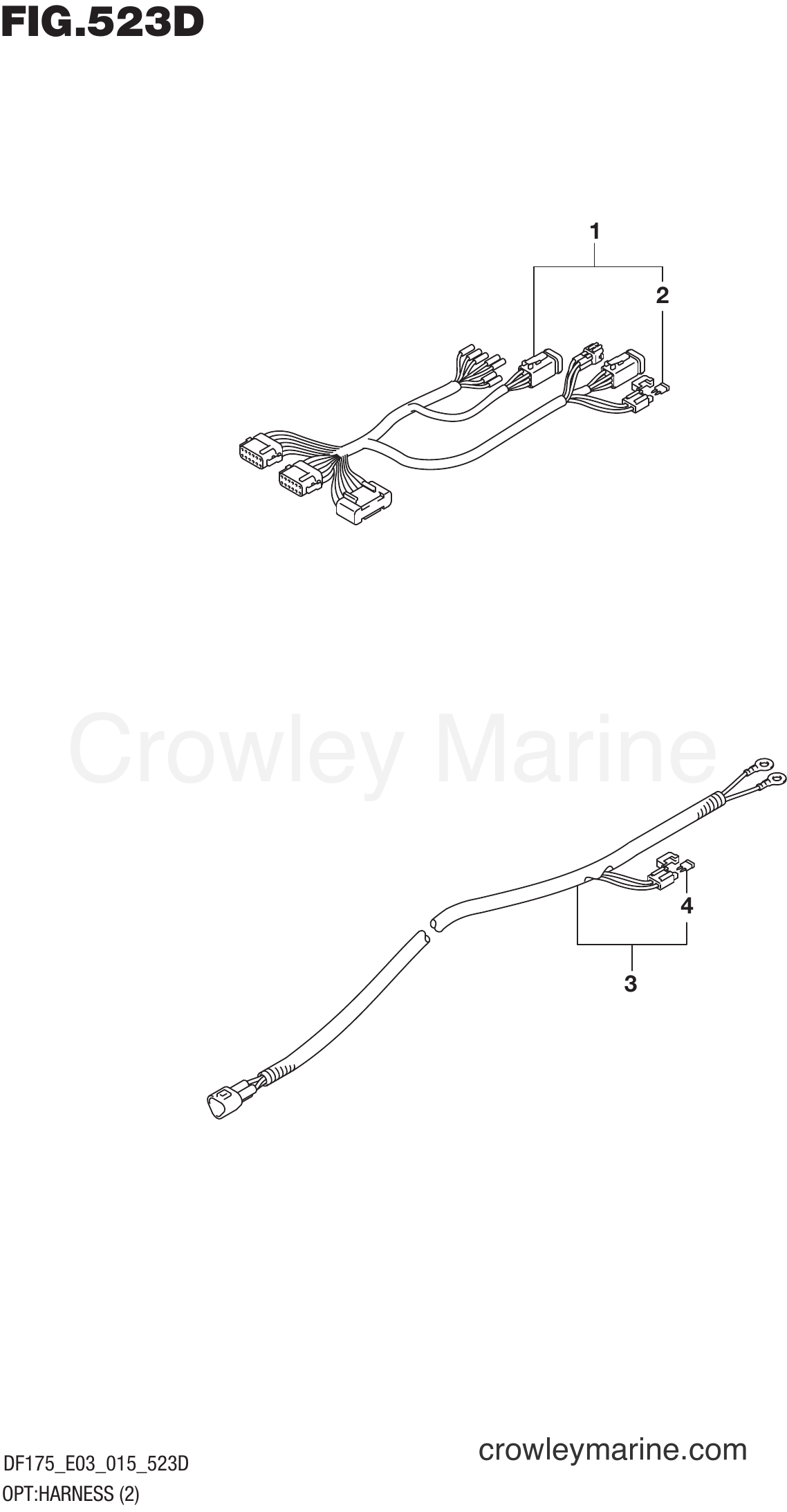 Suzuki Marine DF175Z 51001~ - OPT:HARNESS (2) (DF150ZG E03)