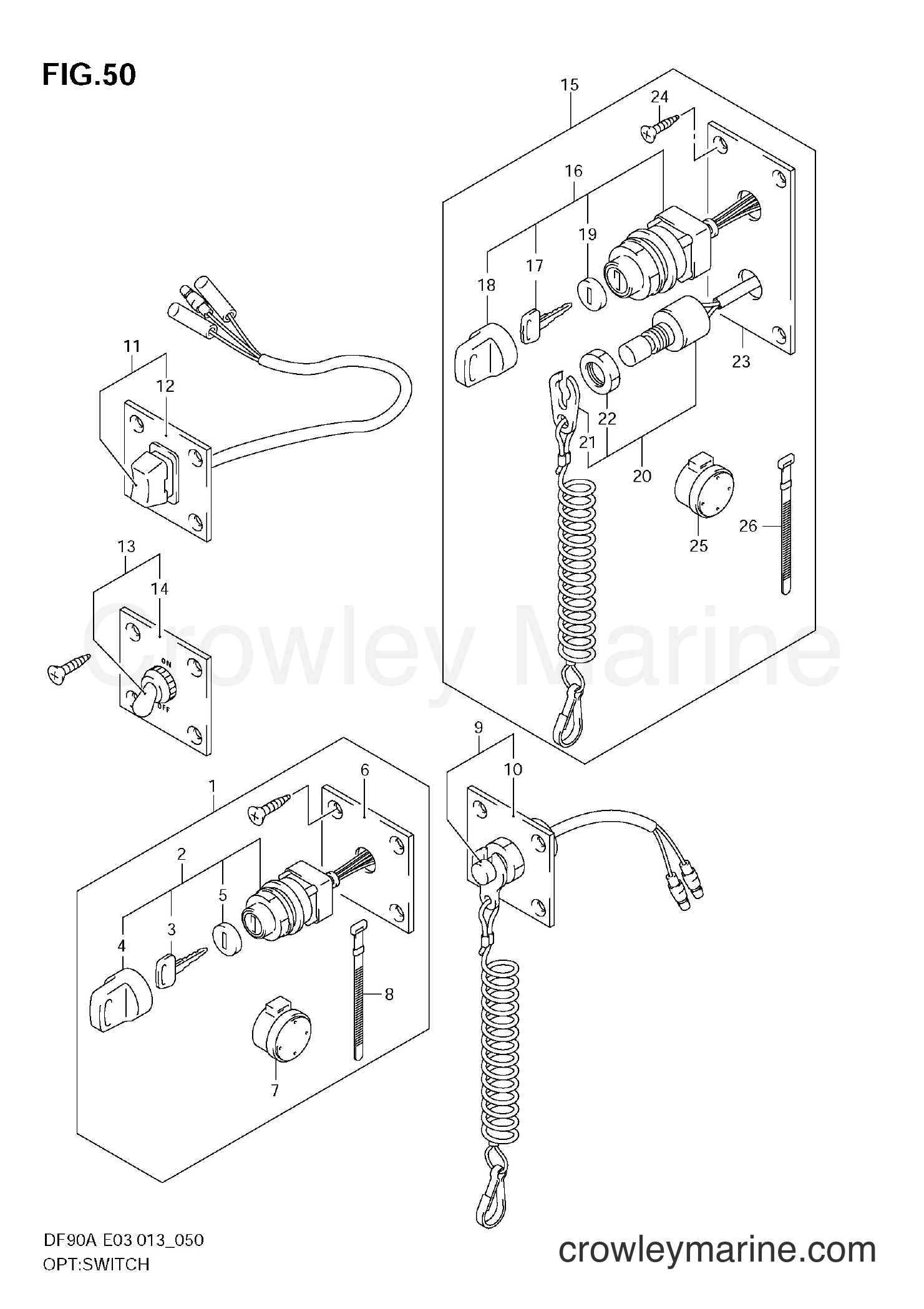 Suzuki Marine DF90A 09003F-310001~ - OPT:SWITCH