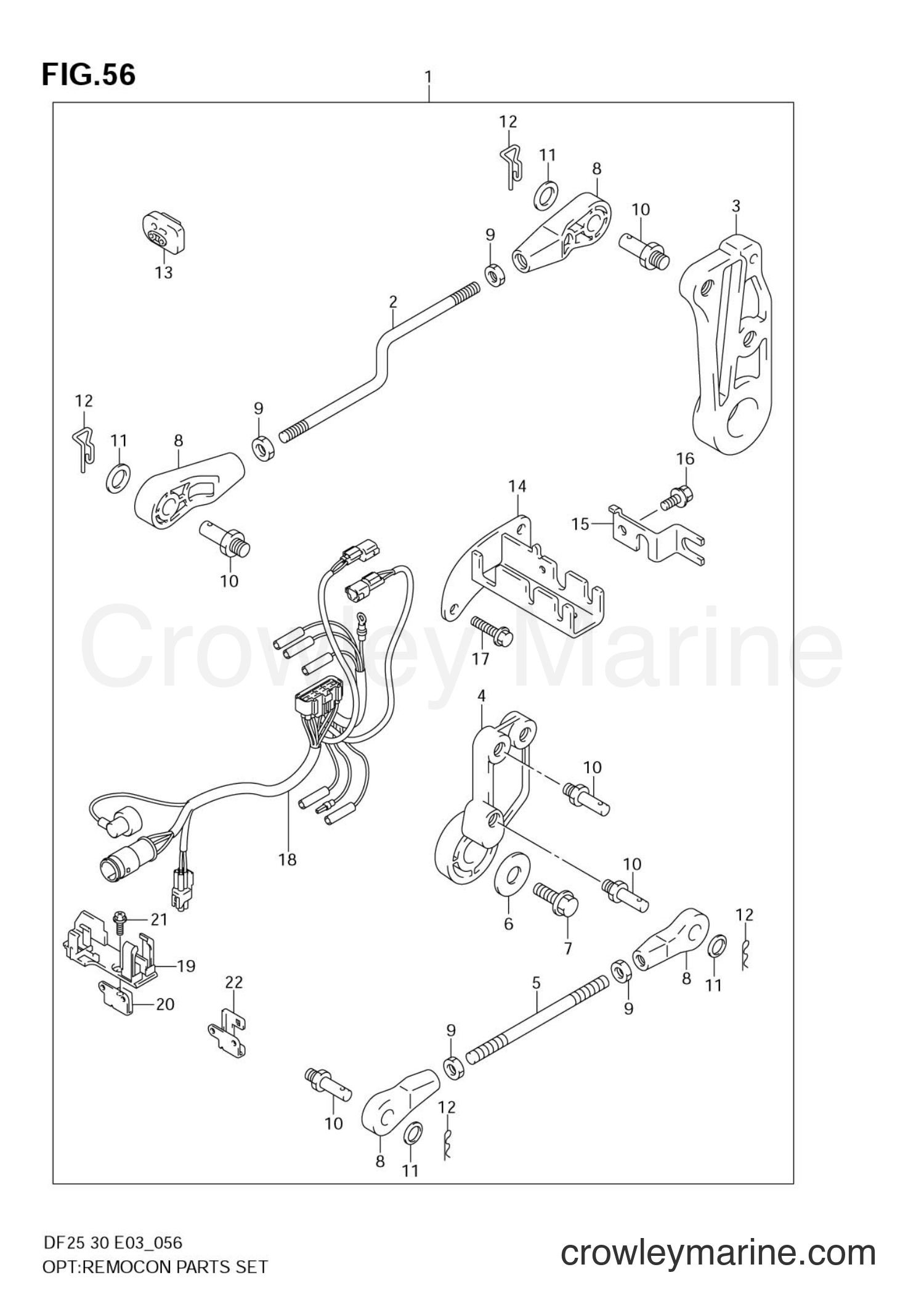 Suzuki Marine DF25 - OPT:REMOCON PARTS SET