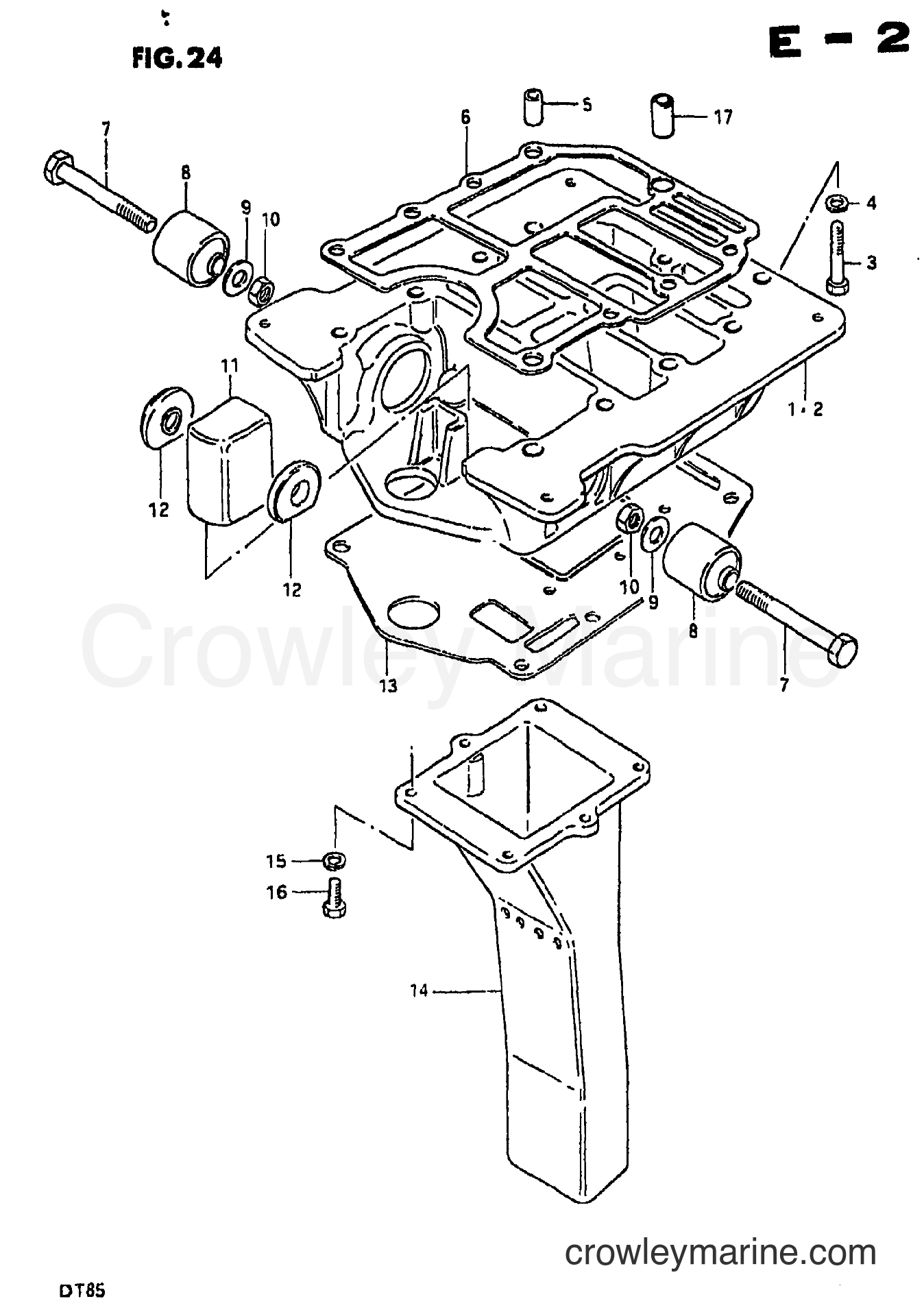 Suzuki Marine DT85 - ENGINE HOLDER