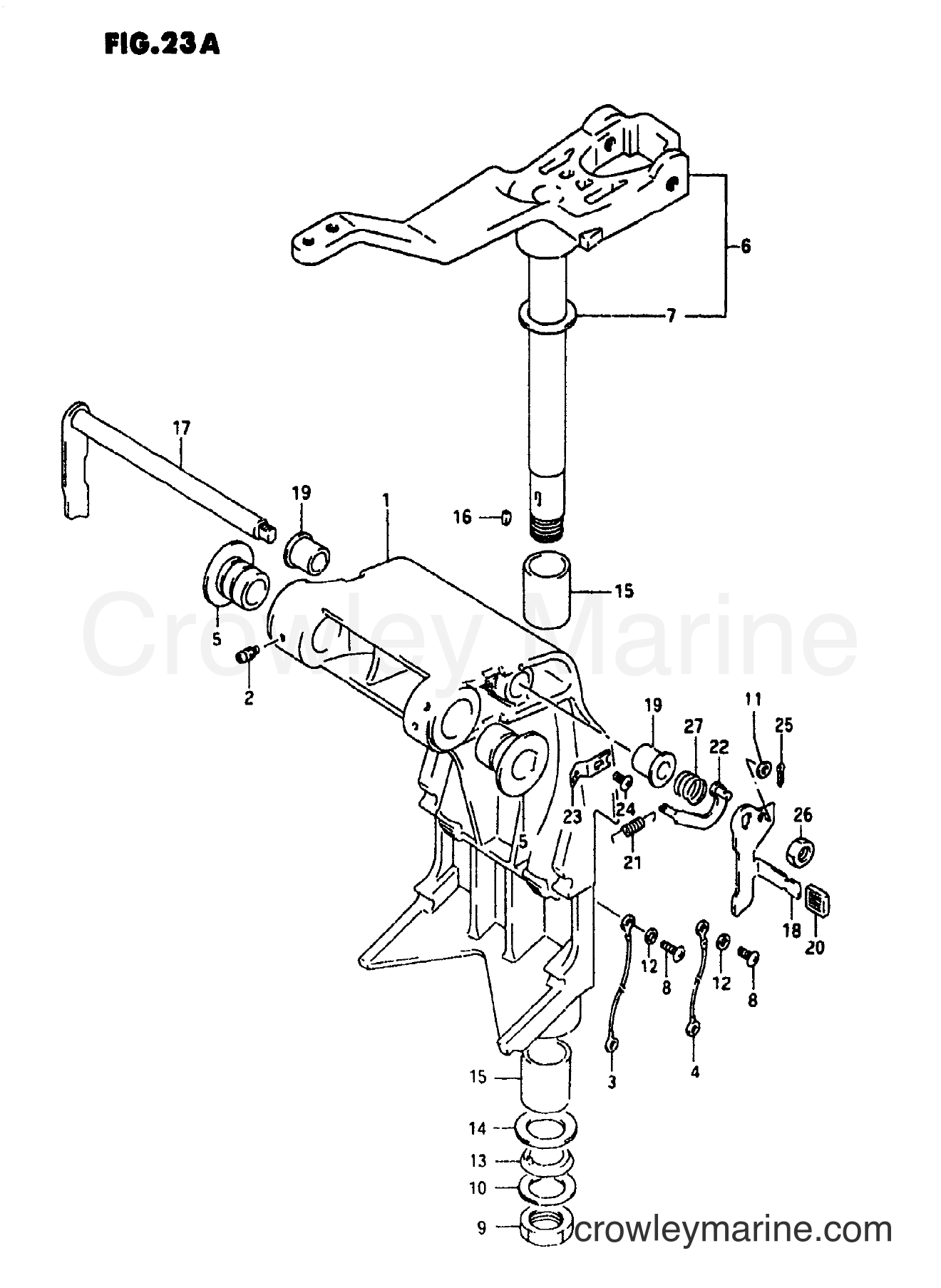 Suzuki Marine DT55 - SWIVEL BRACKET (MODEL:96,97)