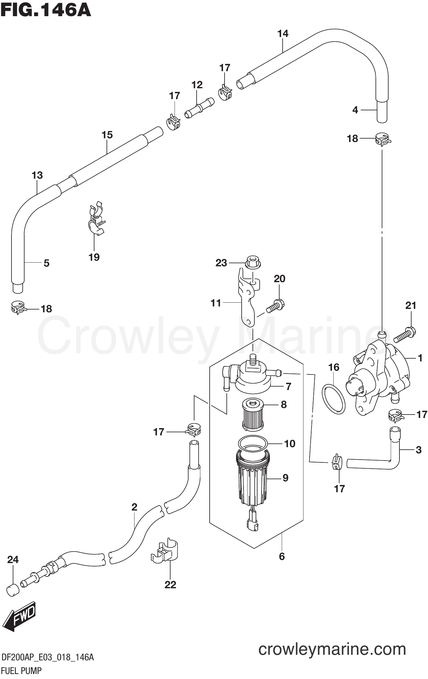 Suzuki Marine DF200AP 810001~ - FUEL PUMP