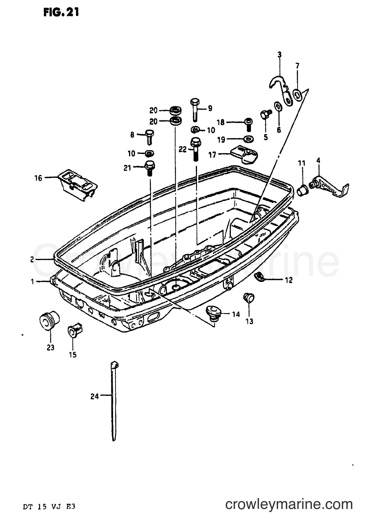 Suzuki Marine DT15 - LOWER COVER