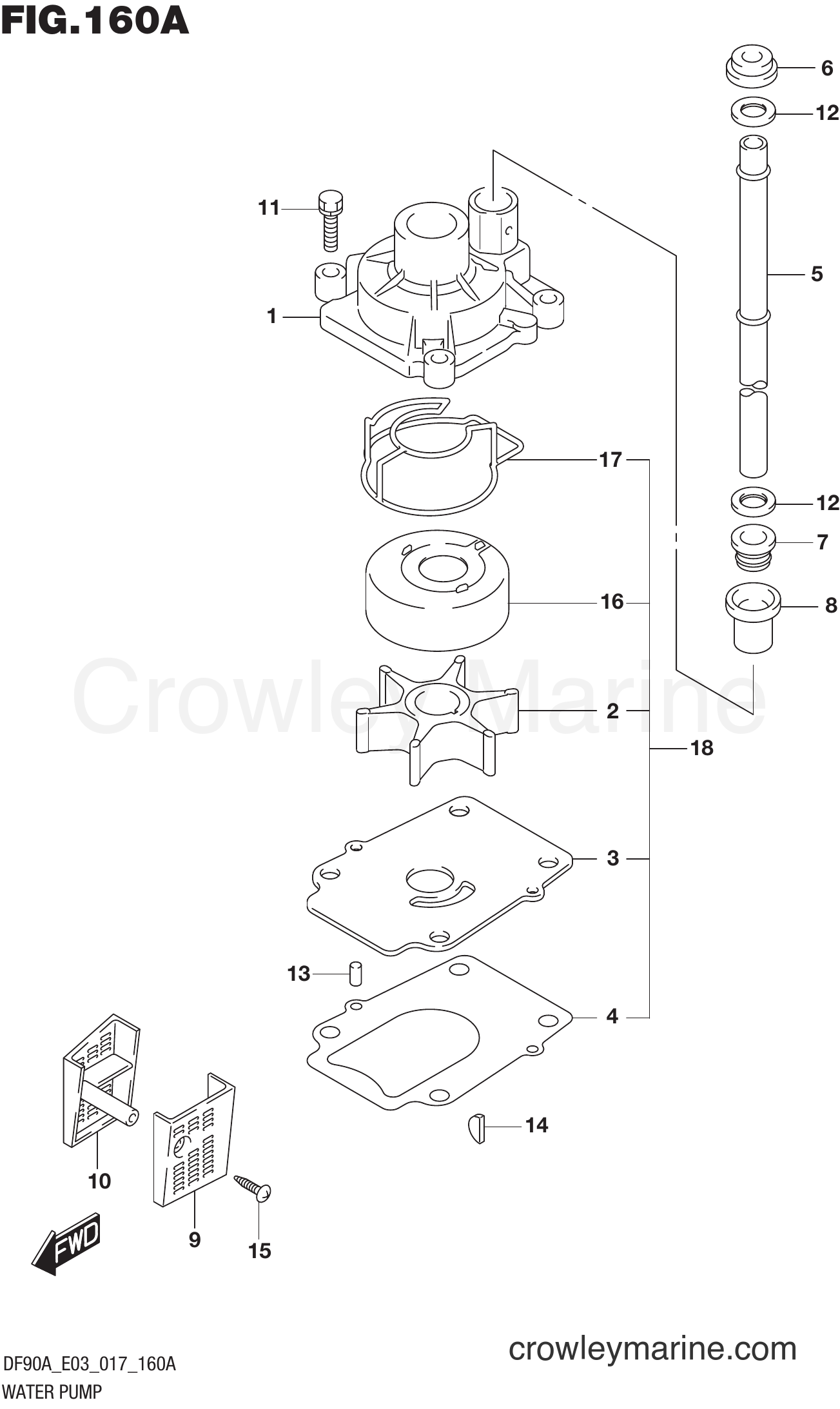 Suzuki Marine DF80A 710001~ - WATER PUMP