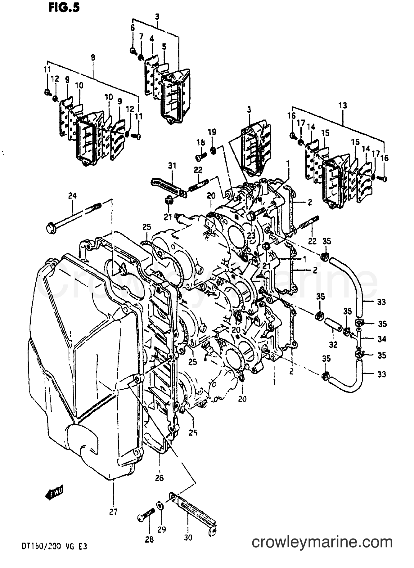 Suzuki Marine DT150 - INLET CASE
