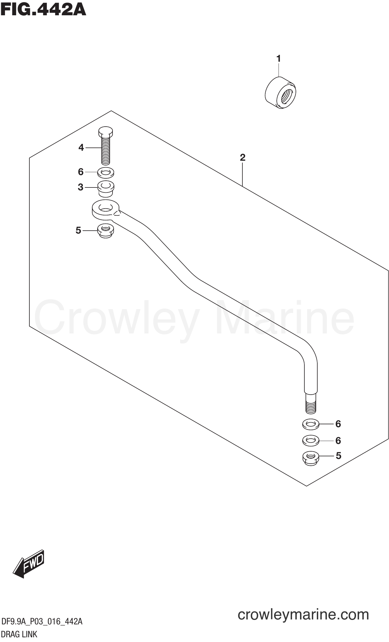 Suzuki Marine DF8A 610001~ - DRAG LINK (DF8AR P03)