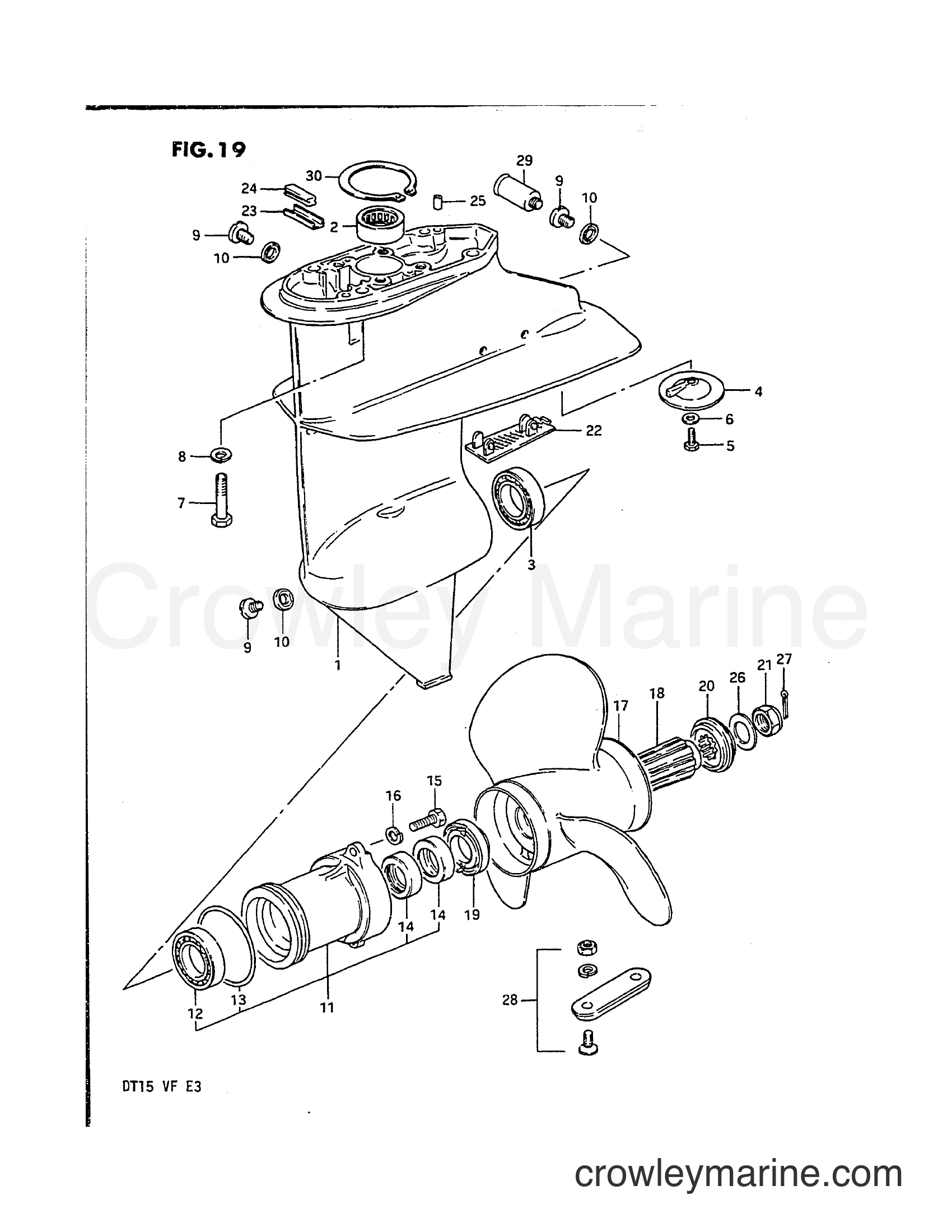 Suzuki Marine DT15 - GEAR CASE