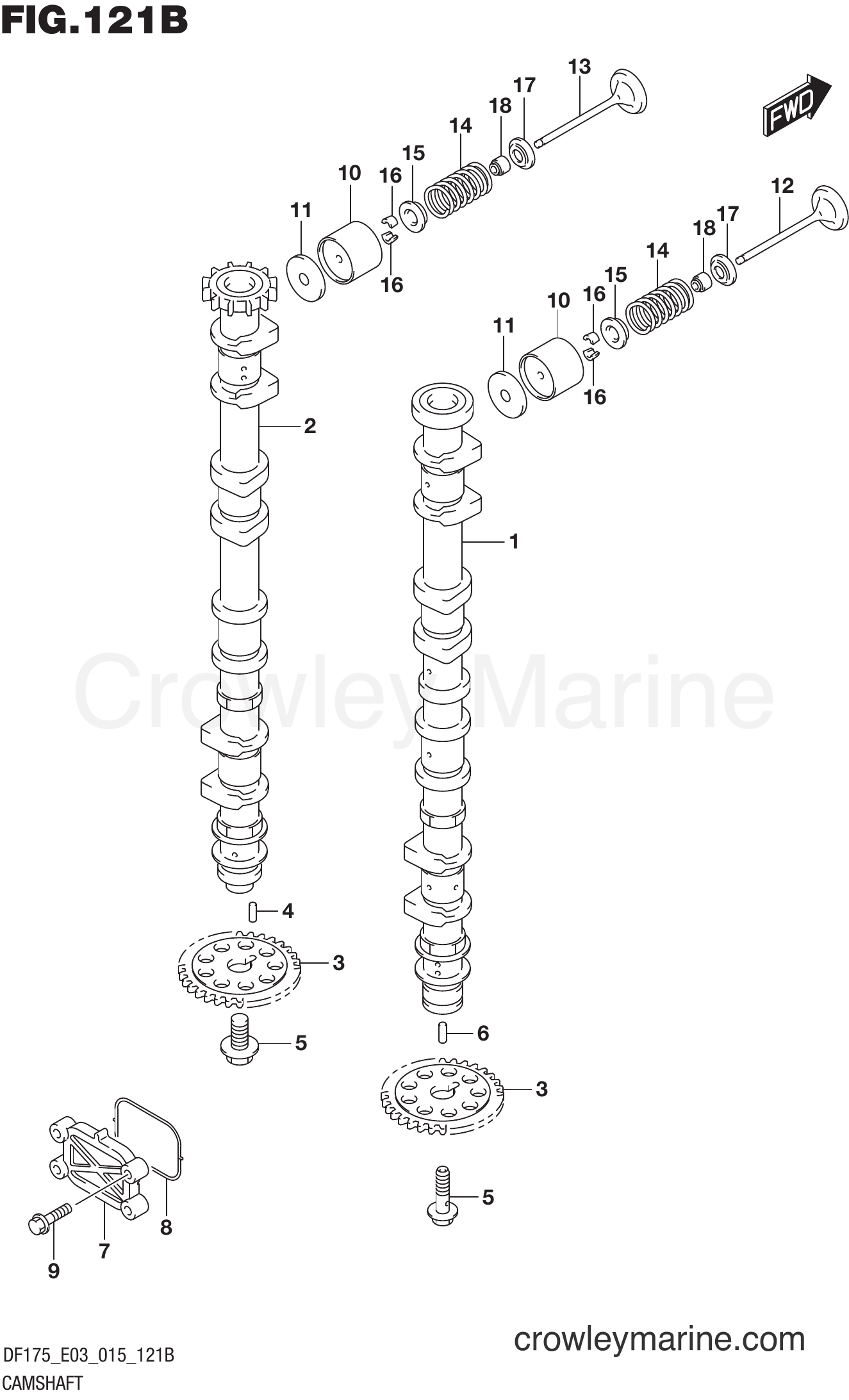 Suzuki Marine DF175T 51001~ - CAMSHAFT (DF150TG E03)