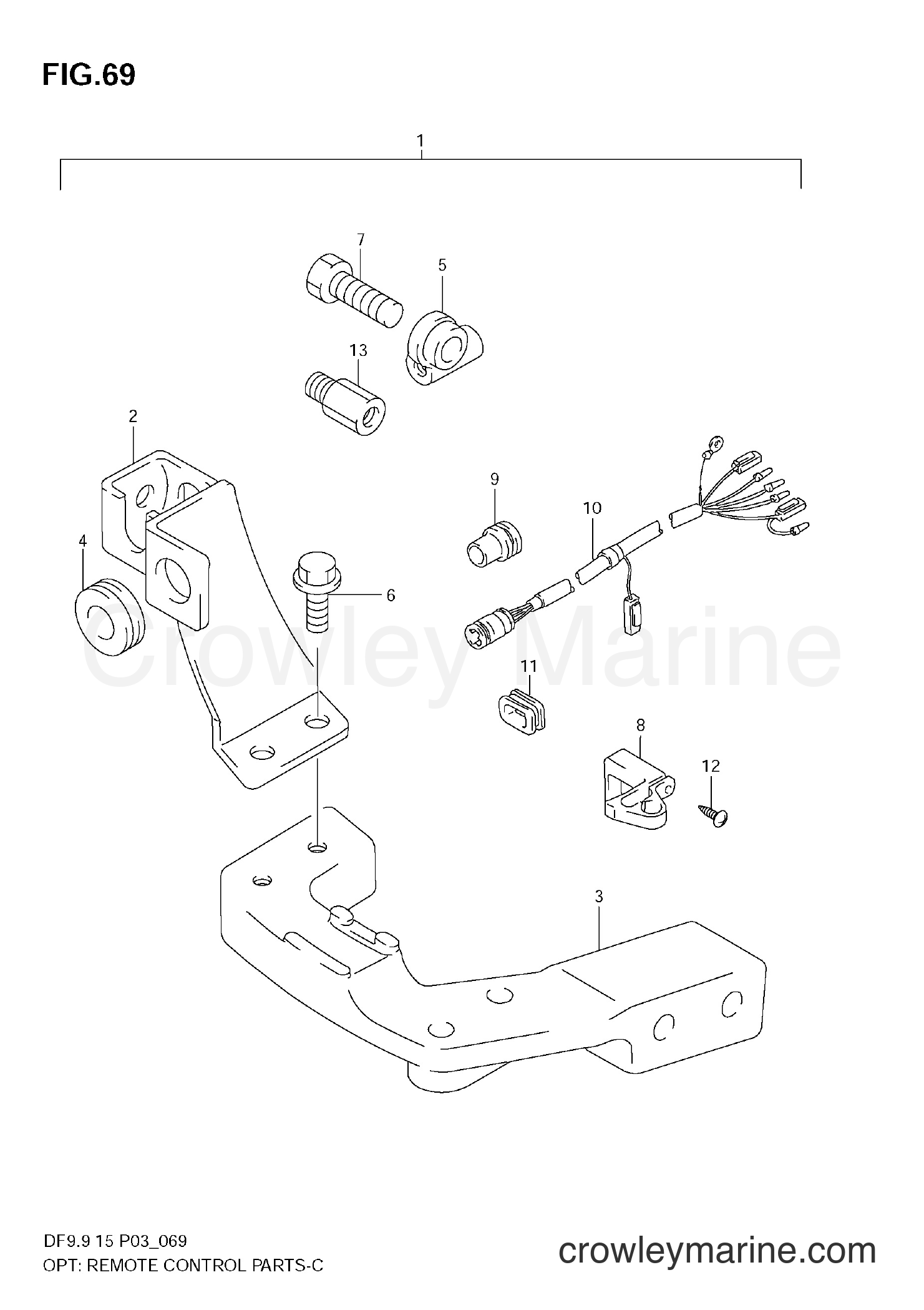 Suzuki Marine DF9.9 - OPT:REMOTE CONTROL PARTS