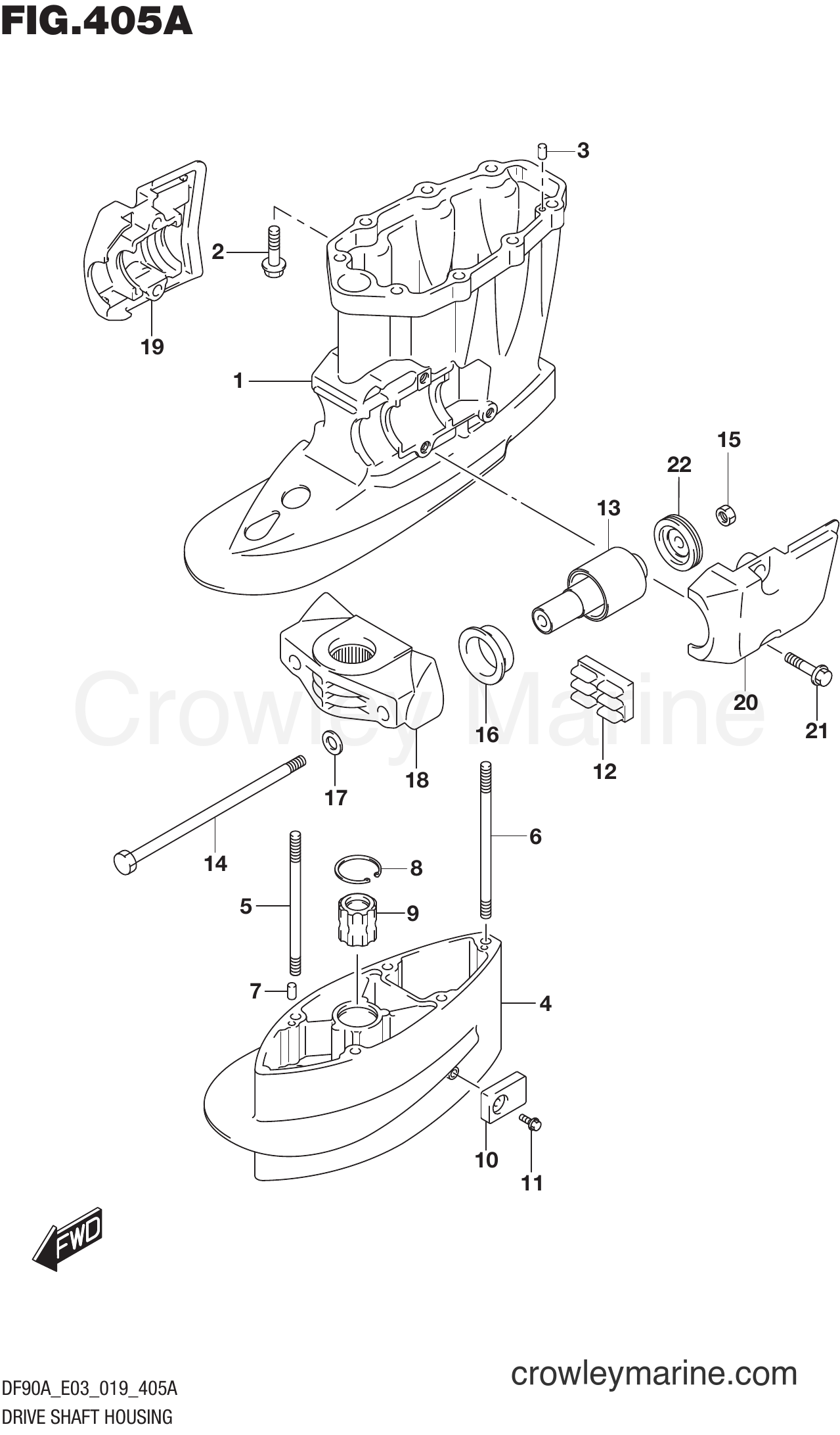 Suzuki Marine DF70A 910001~ - DRIVE SHAFT HOUSING
