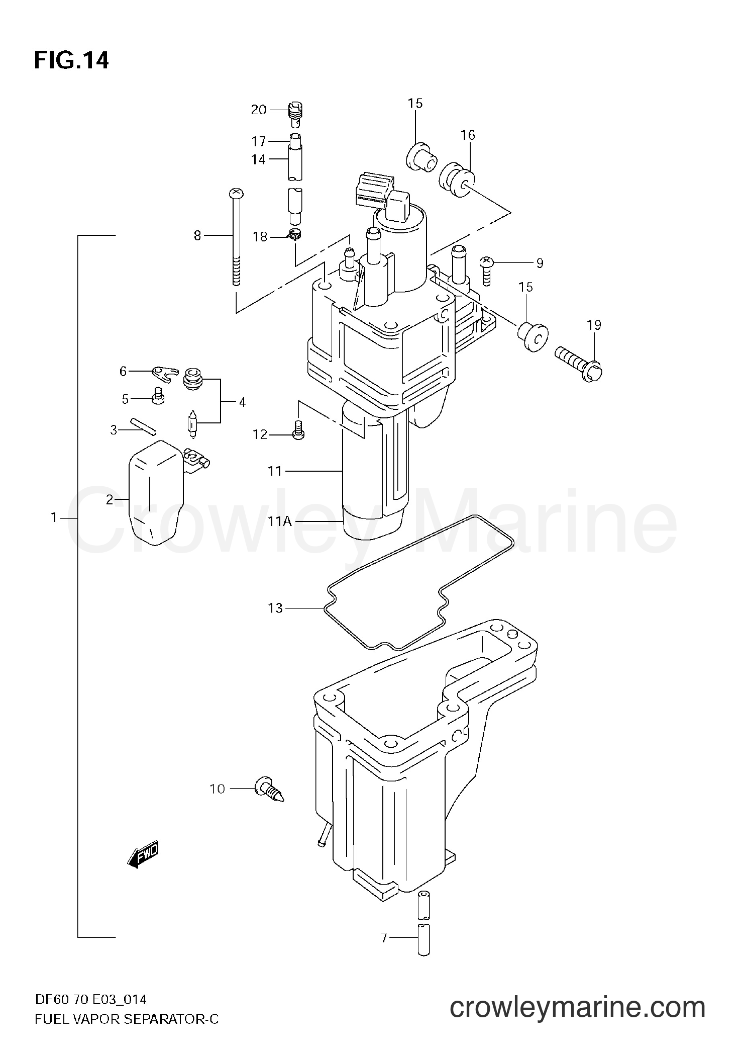 Suzuki Marine DF60 - FUEL VAPOR SEPARATOR