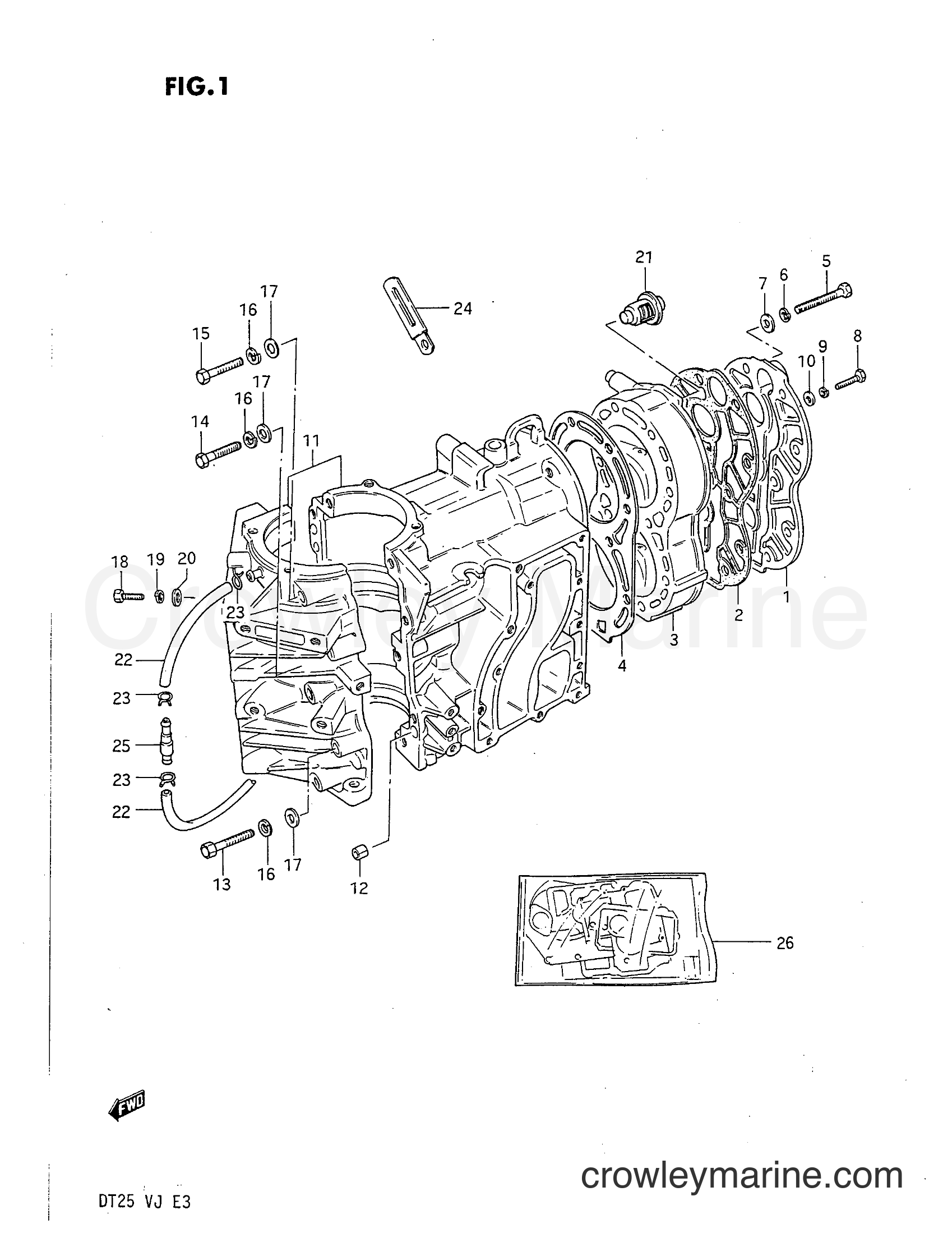 Suzuki Marine DT25 - CYLINDER