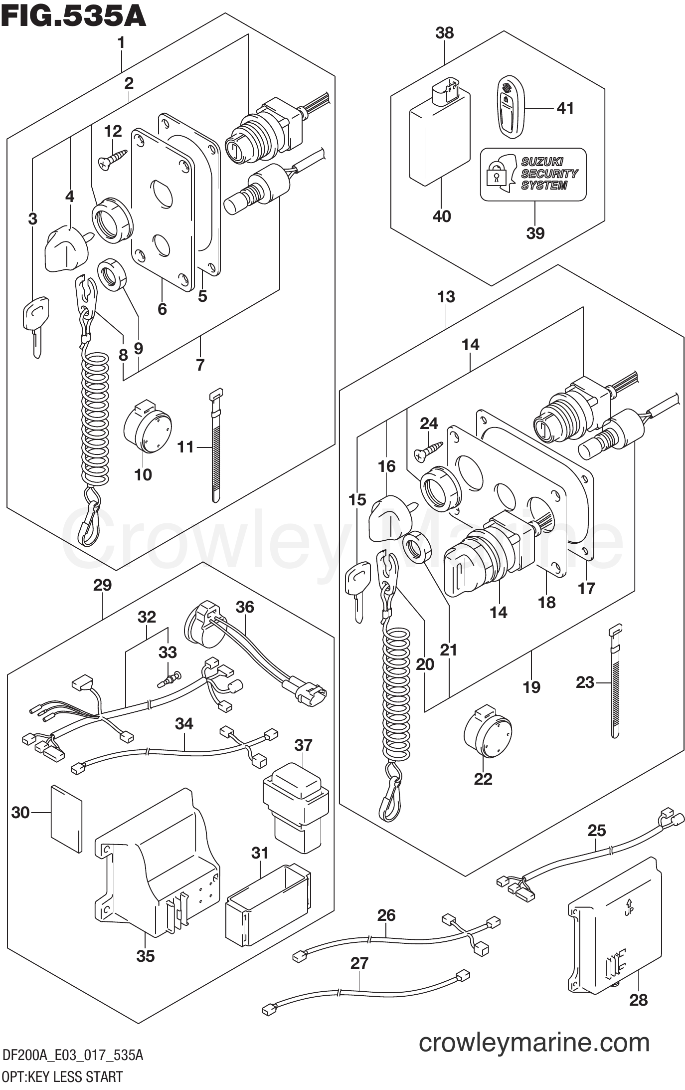 Suzuki Marine DF200AST 710001~ - OPT:KEY LESS START