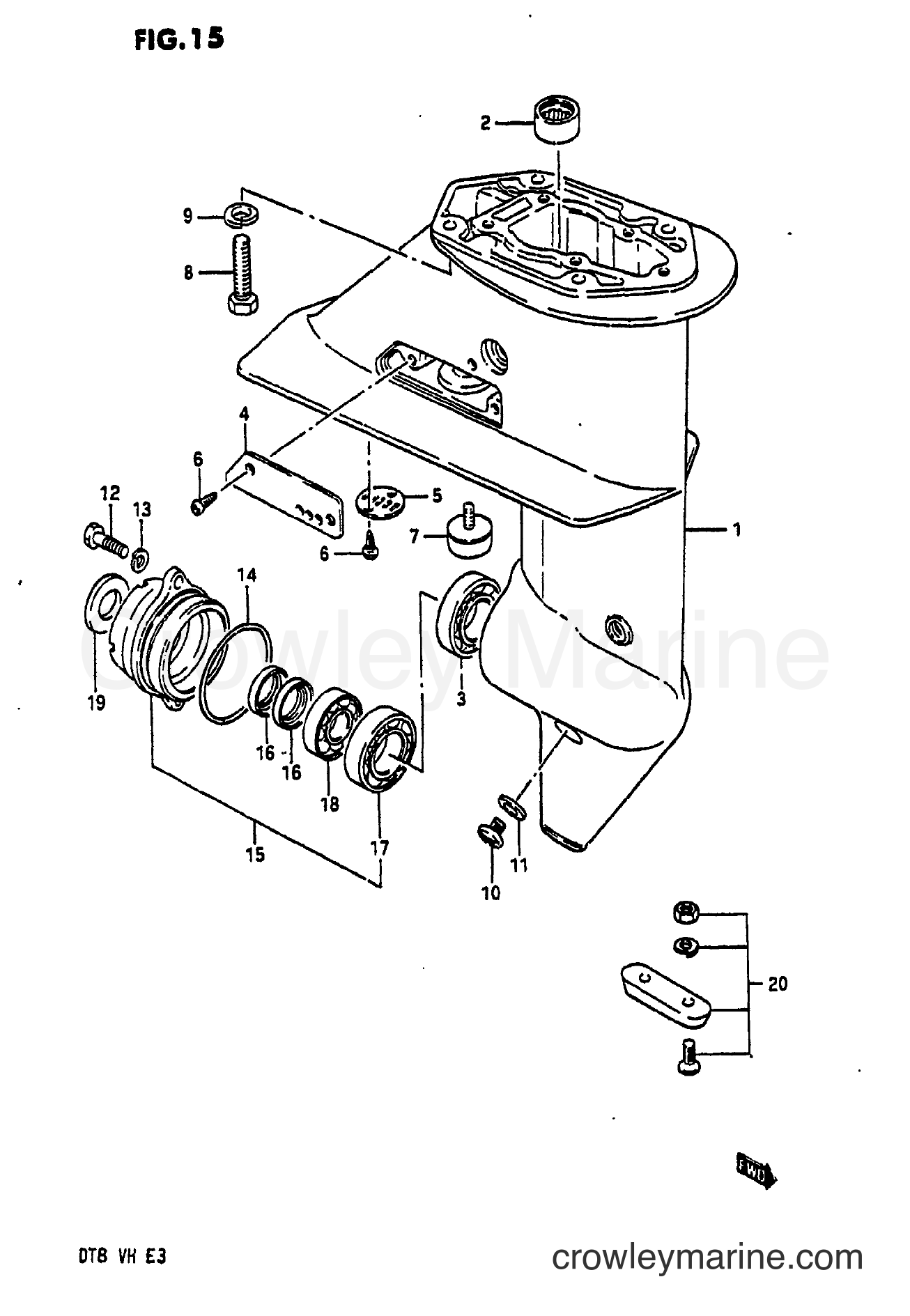 Suzuki Marine DT8 - GEAR CASE