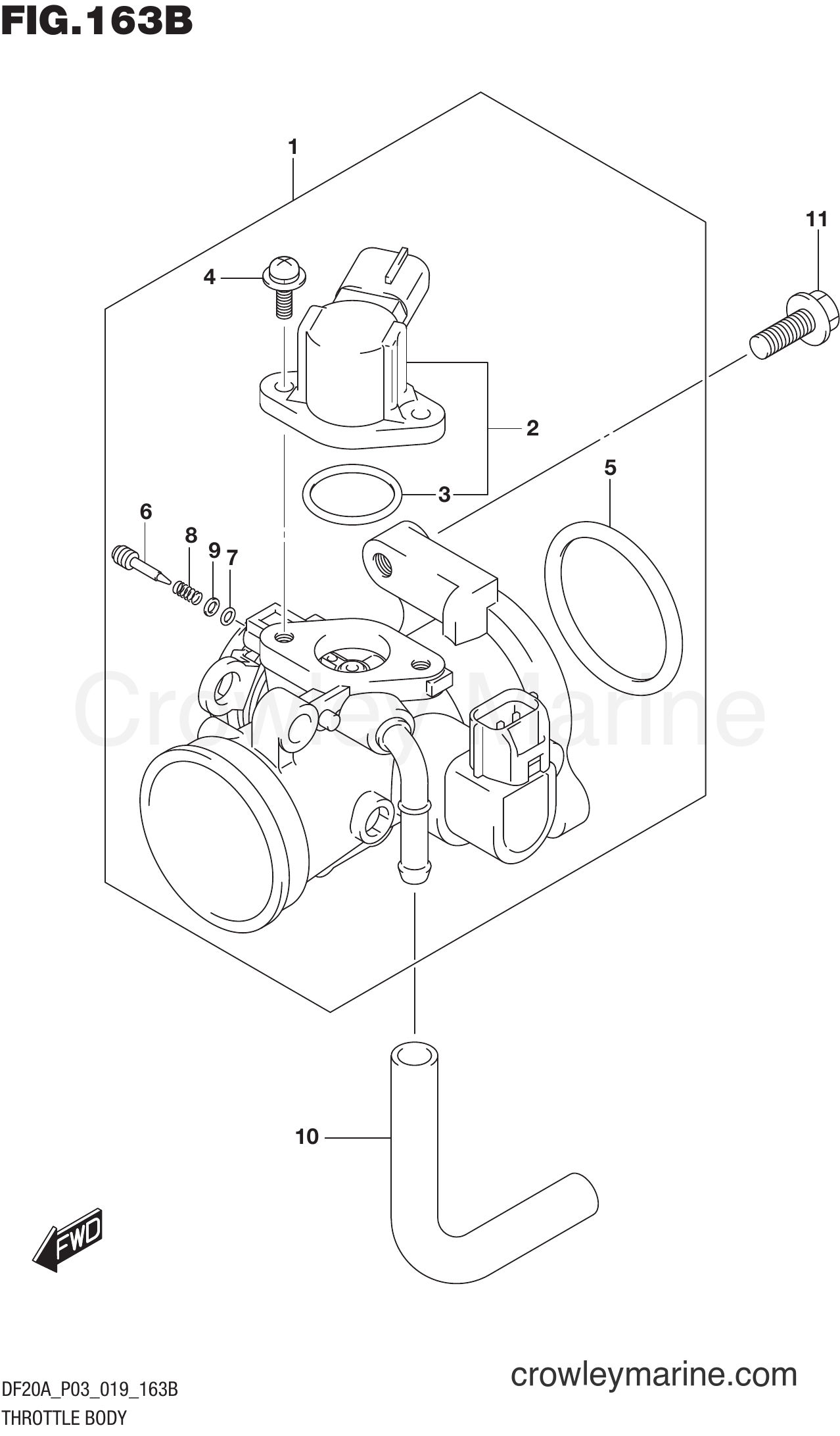 Suzuki Marine DF9.9BTH 910001~ - THROTTLE BODY (DF9.9BT)(DF20AT)