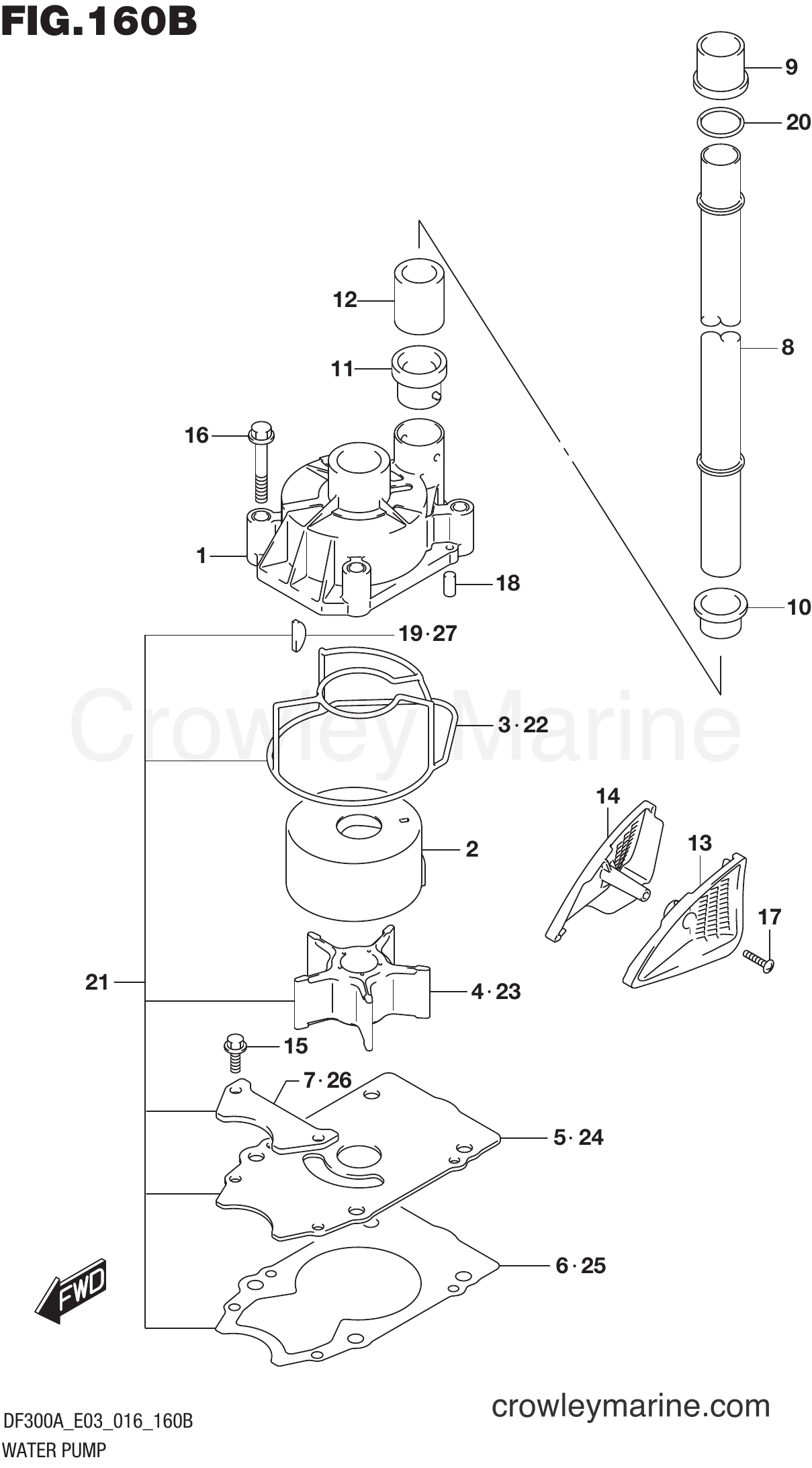 Suzuki Marine DF250AP 610001~ - WATER PUMP (DF250A E03)