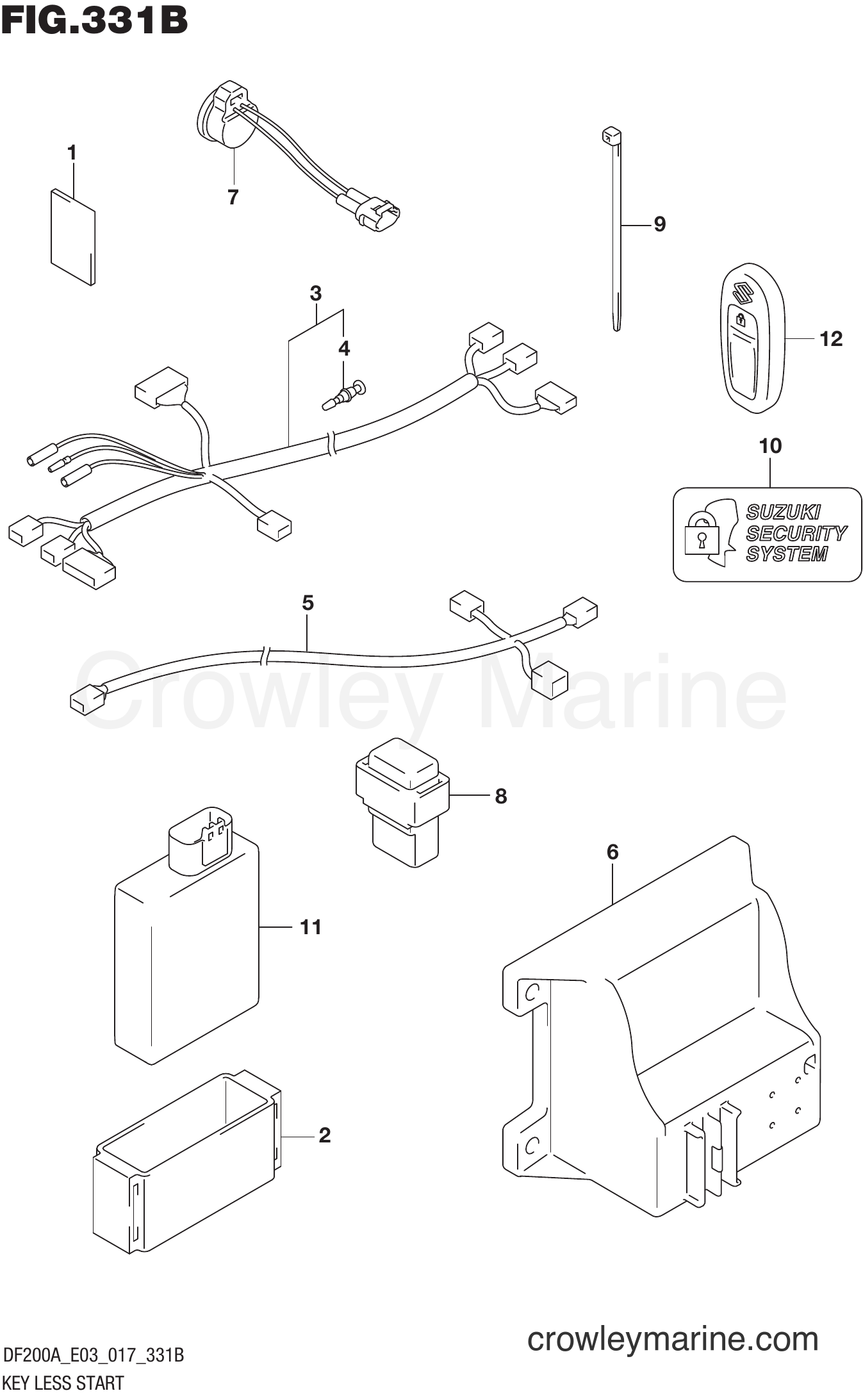 Suzuki Marine DF200AZ 710001~ - KEY LESS START (DF200AST E03)