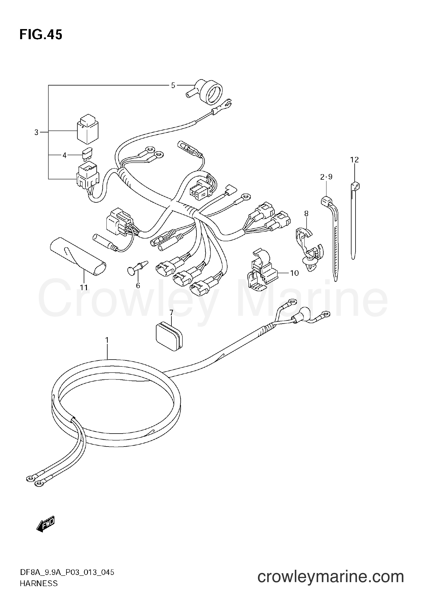 Suzuki Marine DF99A 310001~ - HARNESS (DF8A E03)