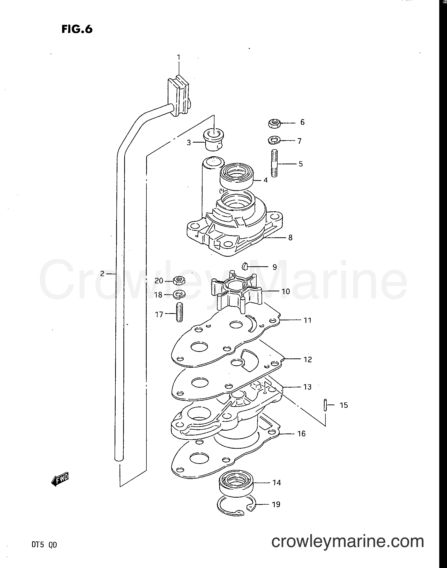 Suzuki Marine DT5 - WATER PUMP