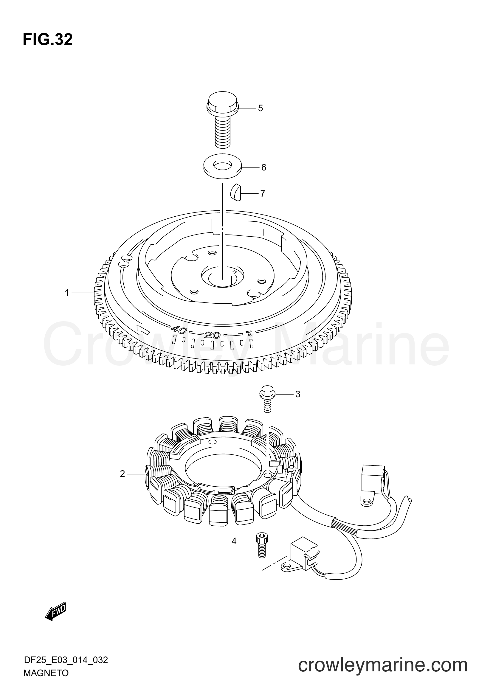 Suzuki Marine DF25 02503F-410001~ - MAGNETO (DF25 E03)