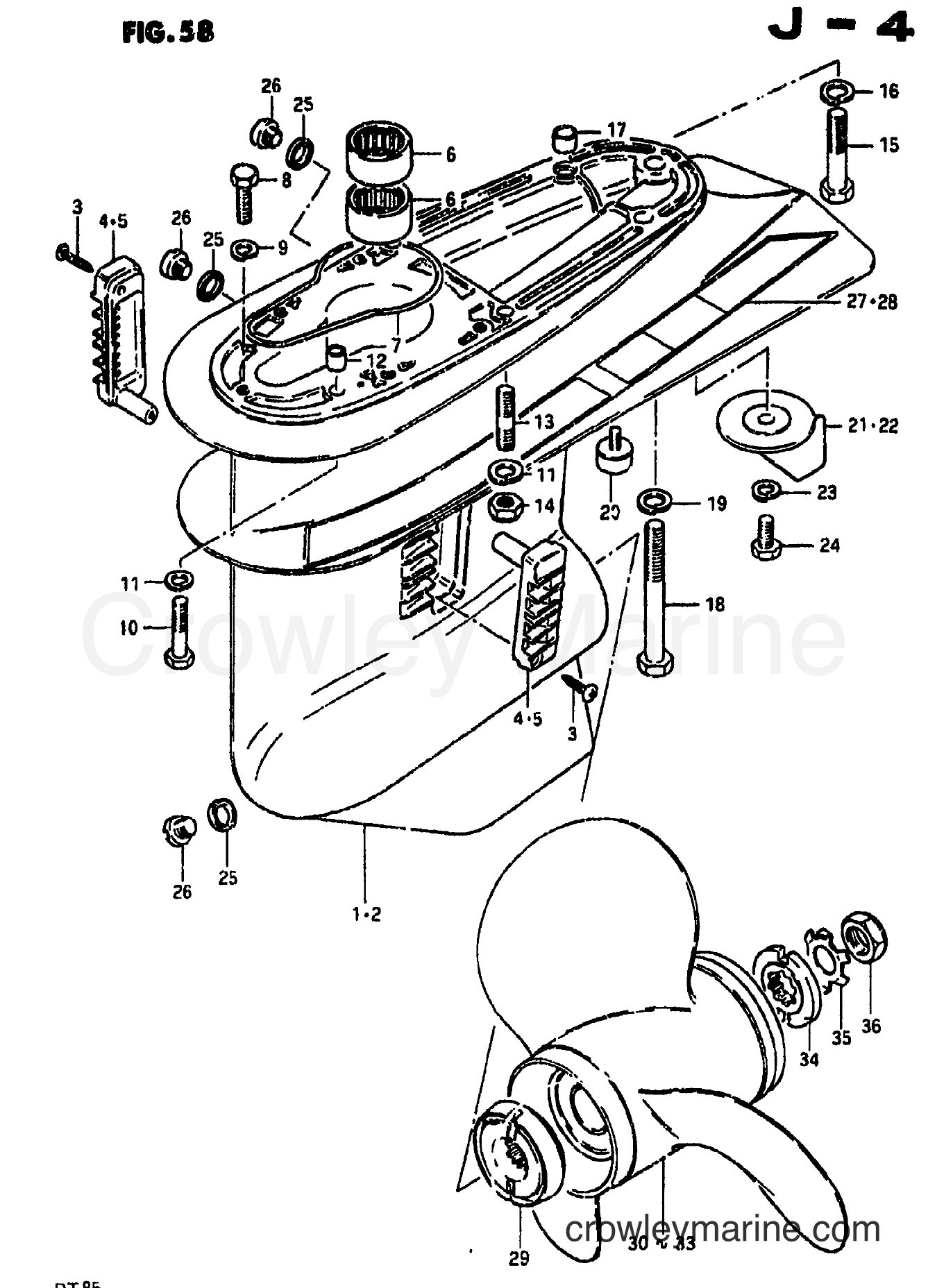 Suzuki Marine DT85 - GEAR CASE