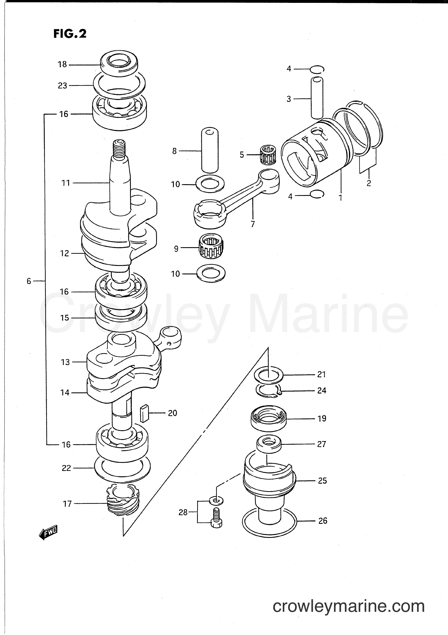 Suzuki Marine DT8C - CRANKSHAFT