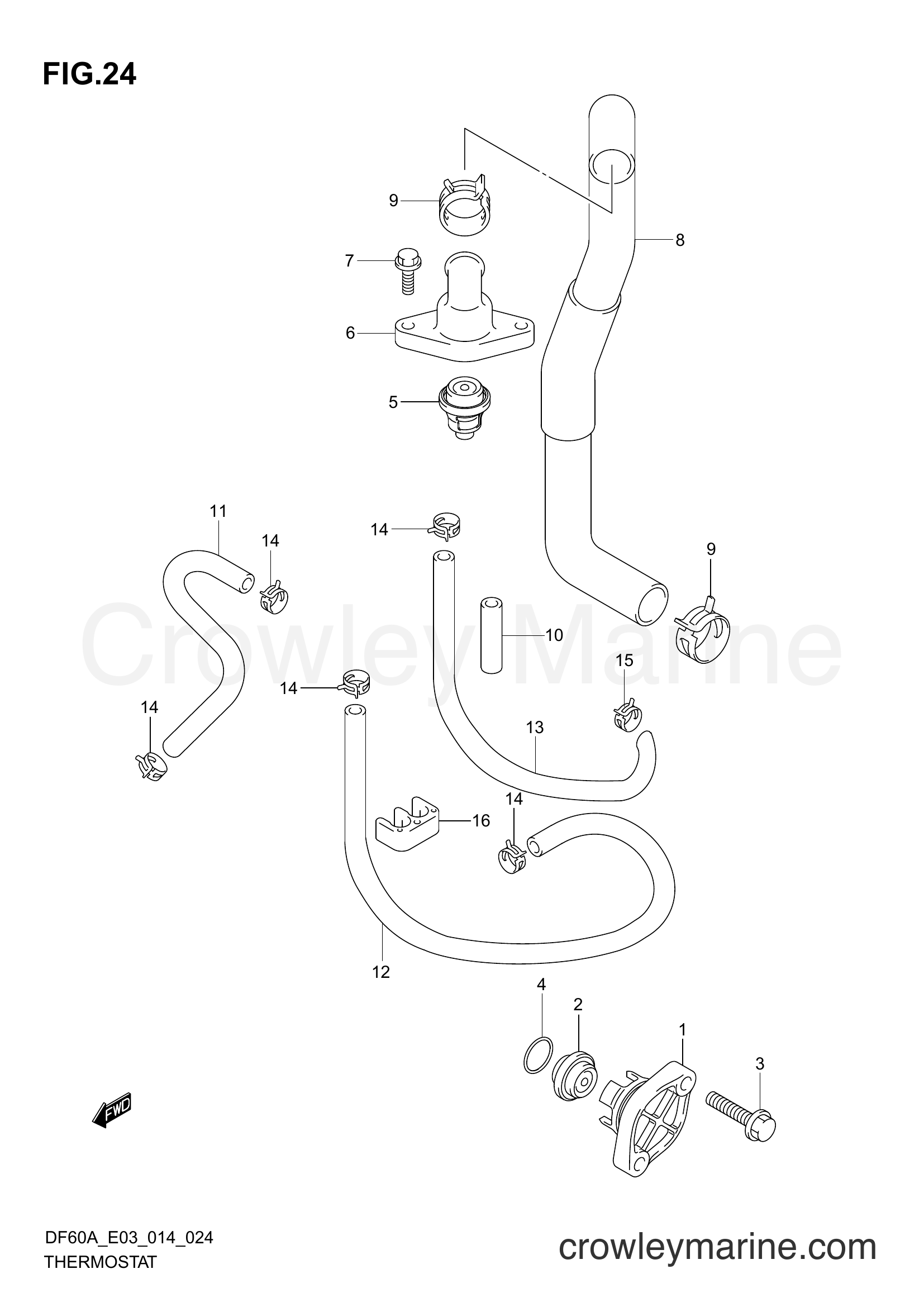 Suzuki Marine DF60A 410001~ - THERMOSTAT