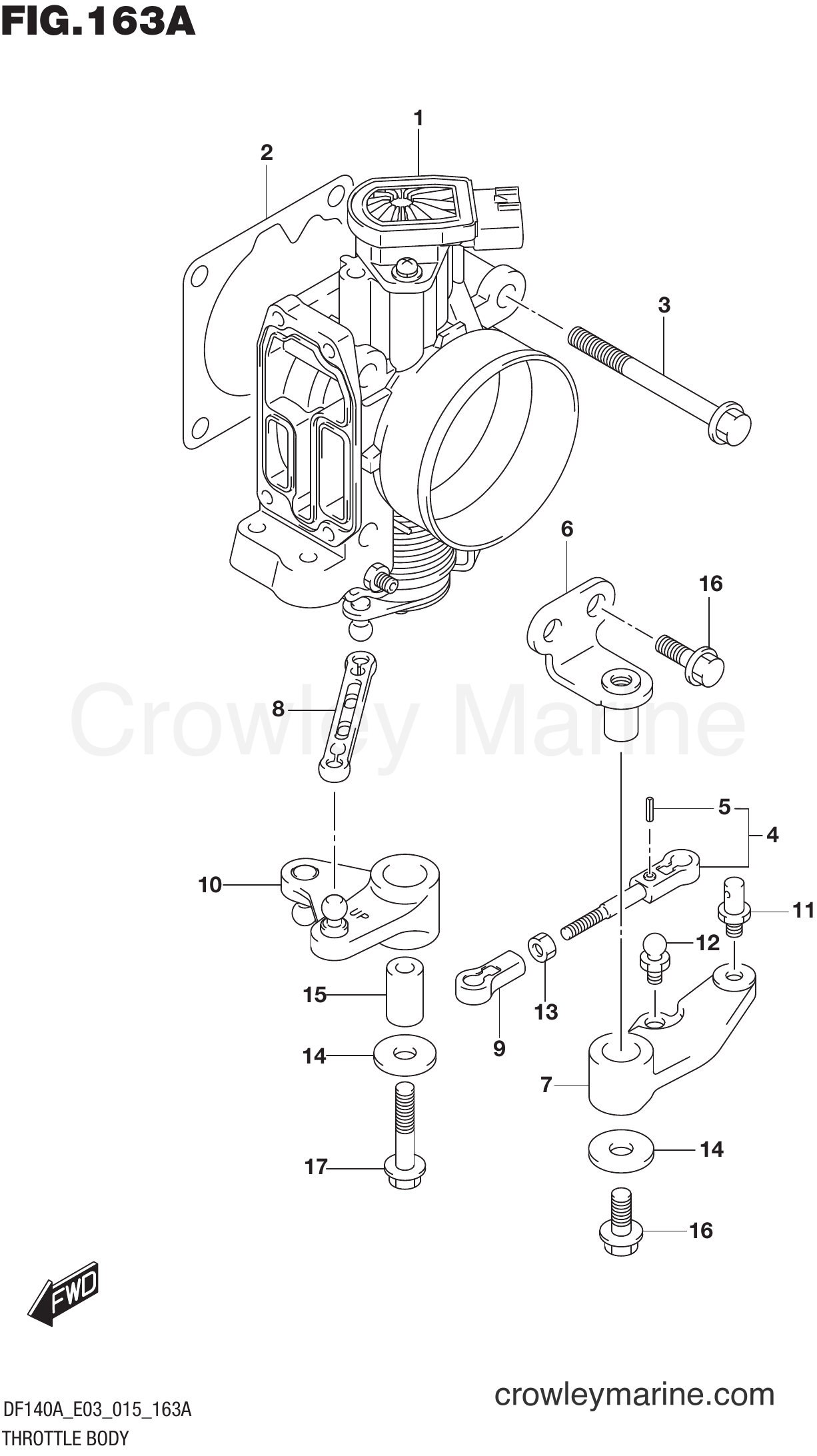 Suzuki Marine DF140AT 510001~ - THROTTLE BODY