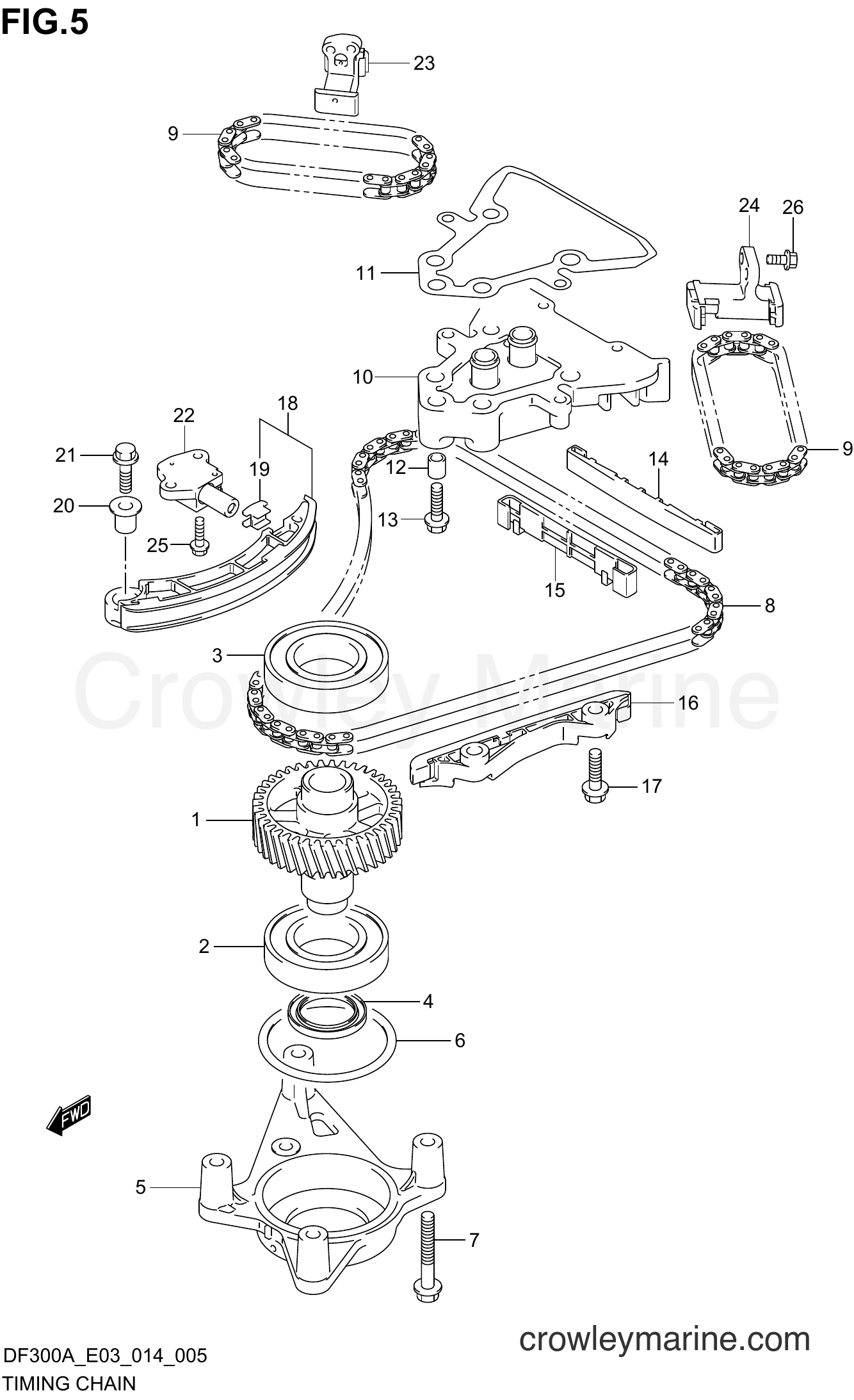 Suzuki Marine DF250AP 410001~ - TIMING CHAIN