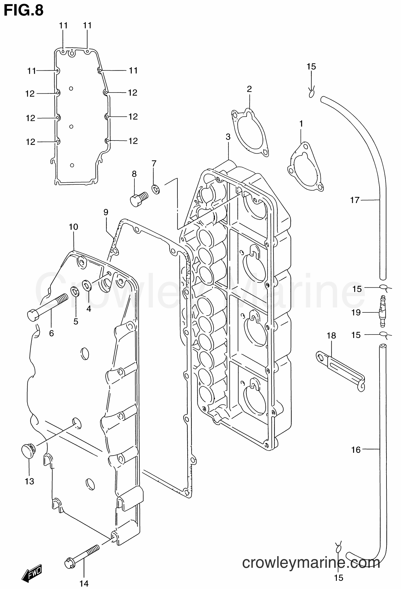 1986 Two-Stroke Outboard 115 - DT115 - SILENCER (*)