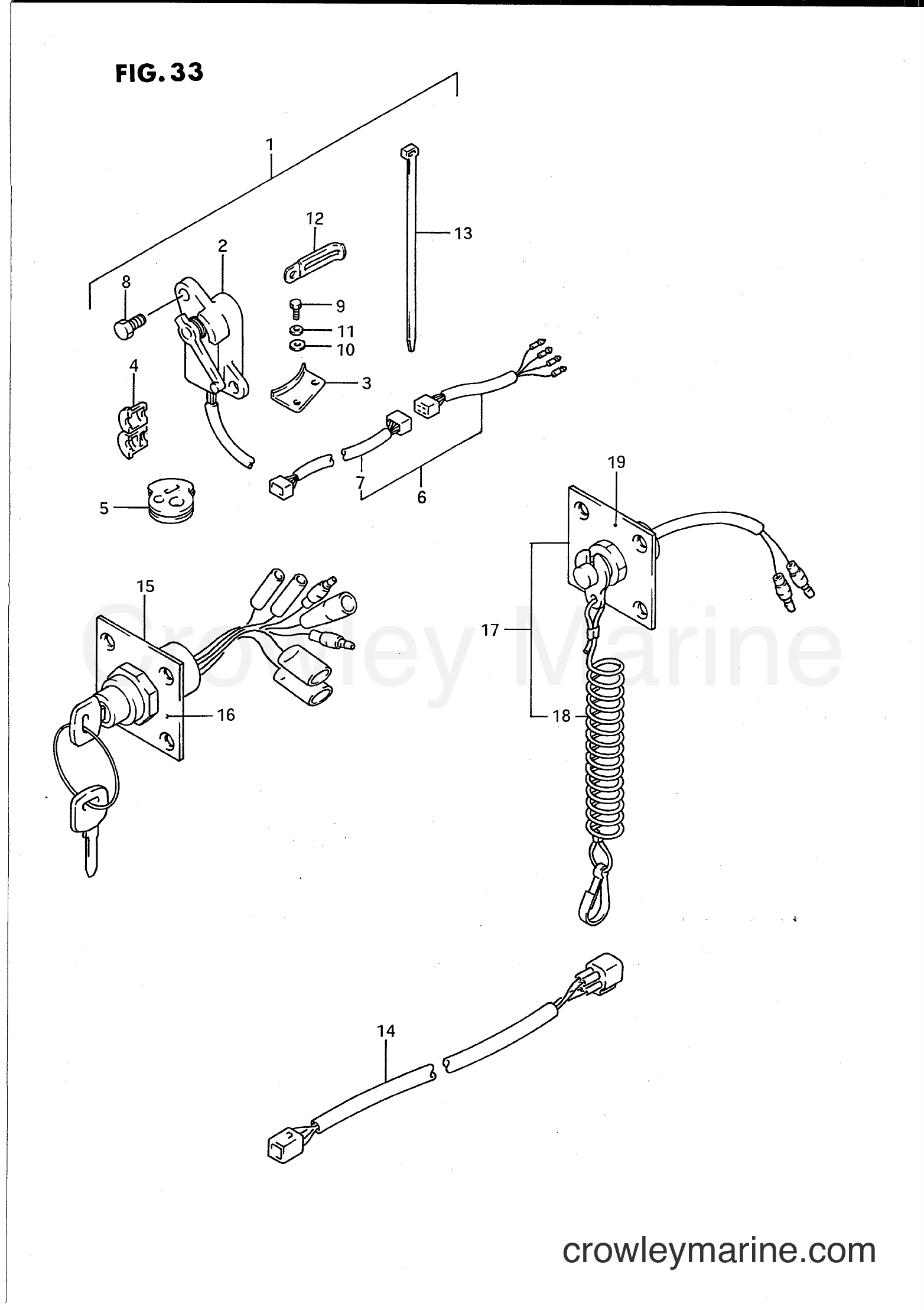 Suzuki Marine PU85 - OPT : PANEL SWITCH