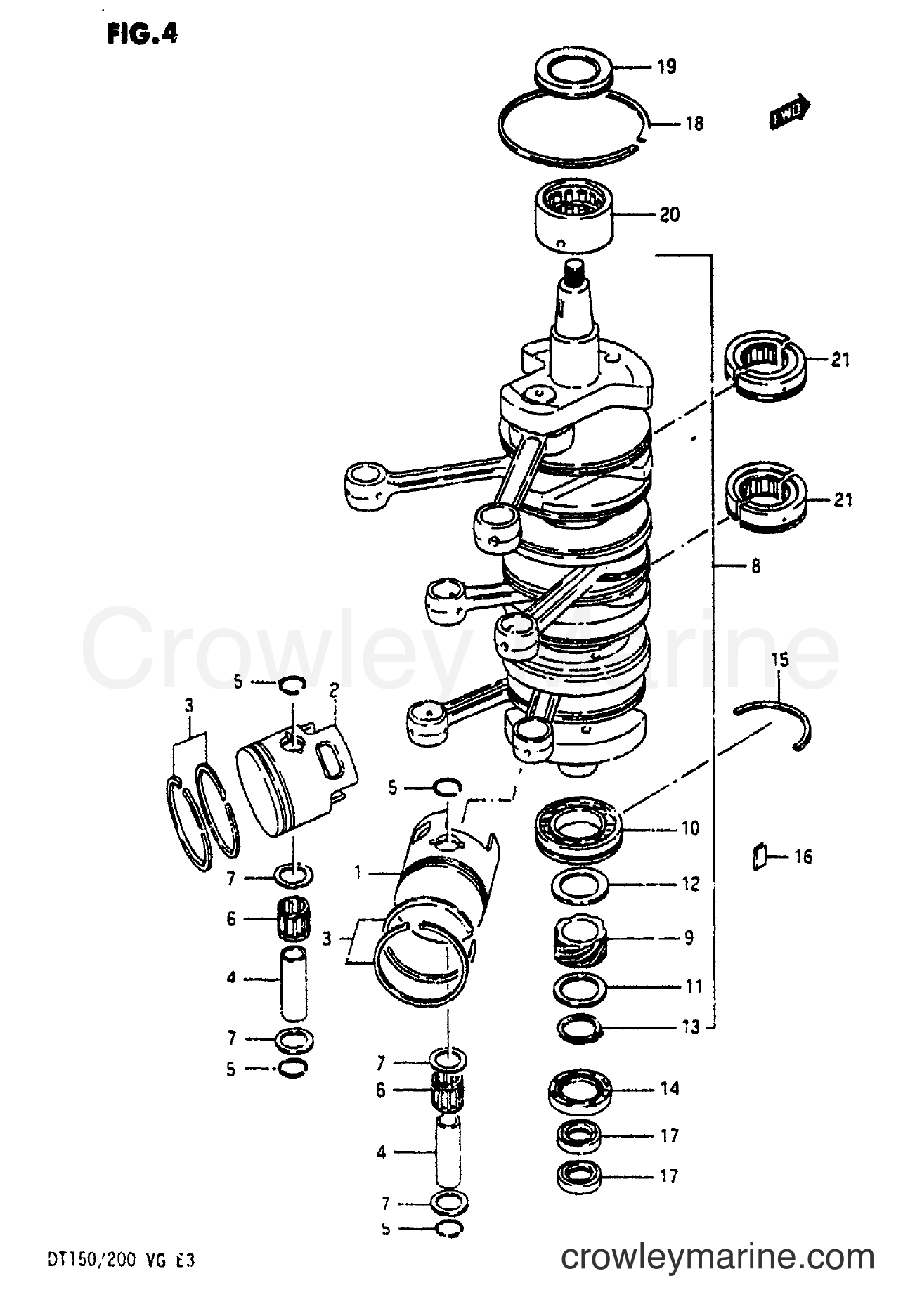 Suzuki Marine DT150SS - CRANKSHAFT