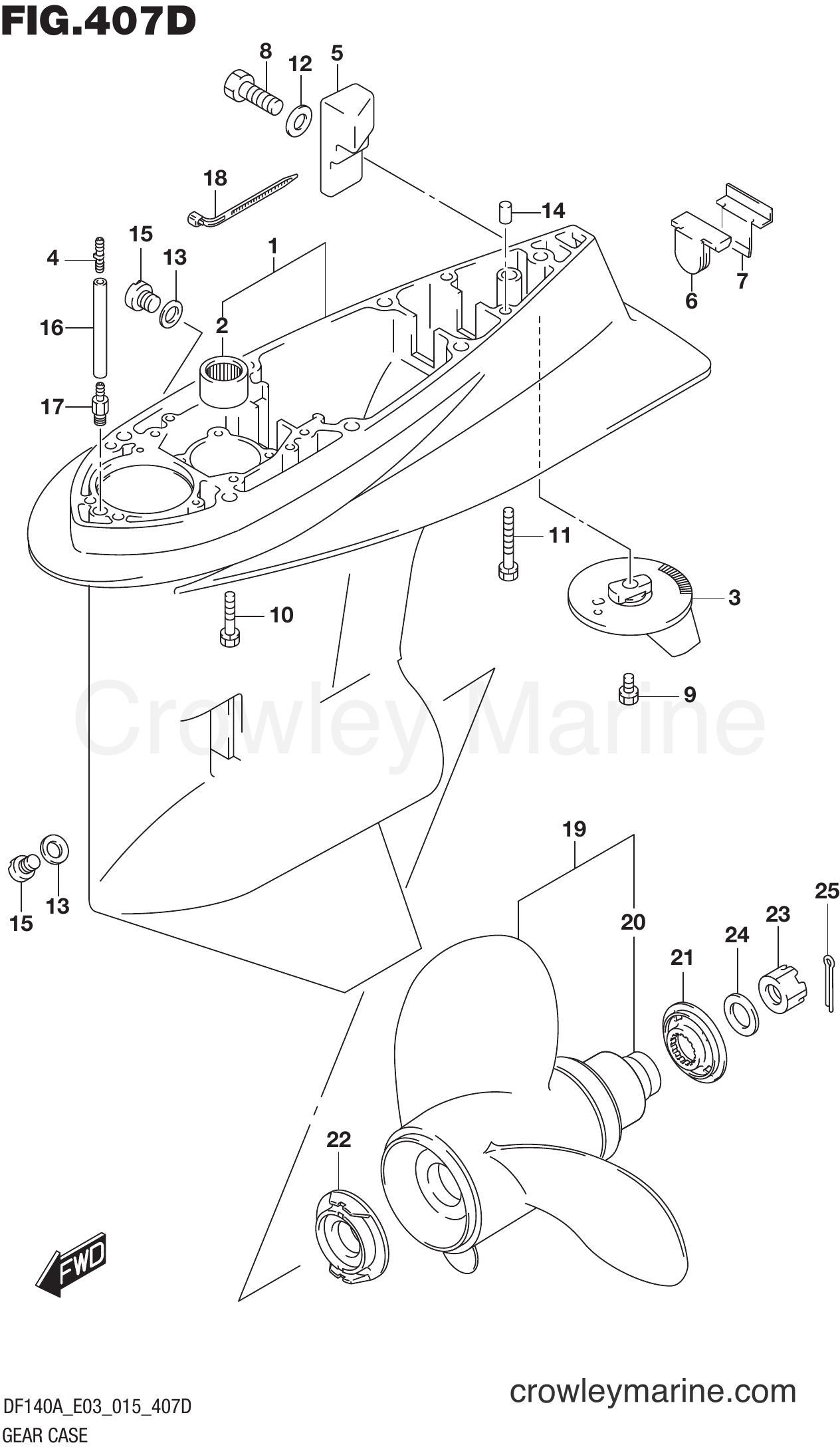 Suzuki Marine DF140AST 510001~ - GEAR CASE (DF140AT E03)