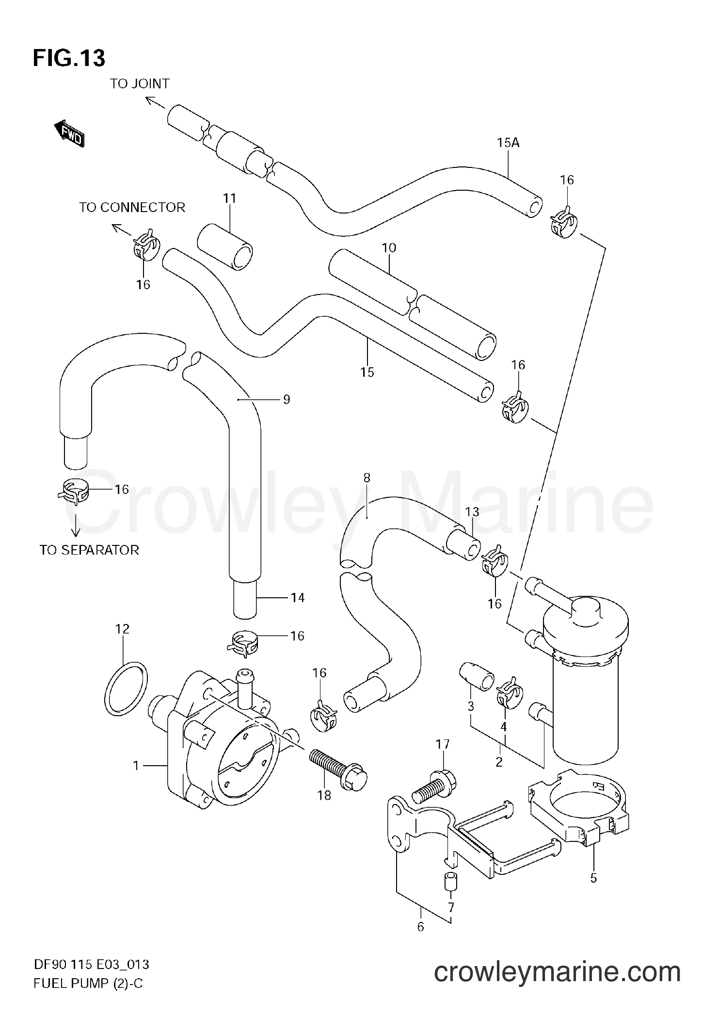 2002 Four-Stroke Outboard 115 - DF115 - FUEL PUMP (DF90T:680686~,DF115T:681518~,DF115Z,DF100T)