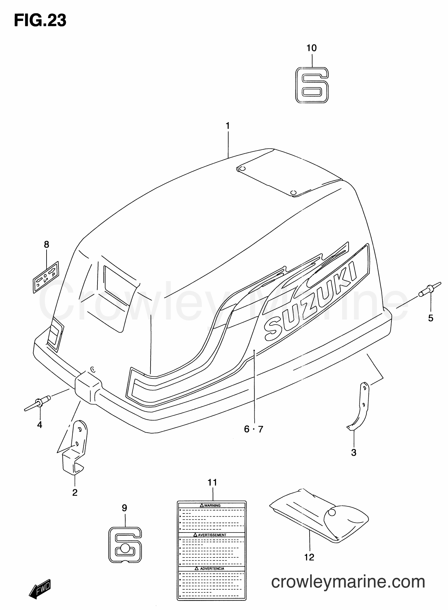 Suzuki Marine DT6 - ENGINE COVER (MODEL:02)