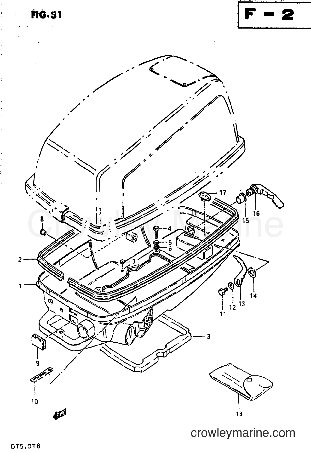 Suzuki Marine DT5 - LOWER COVER