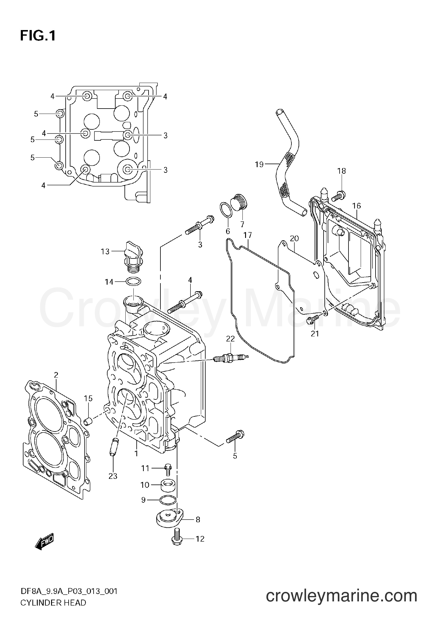 Suzuki Marine DF9.9A 310001~ - CYLINDER HEAD