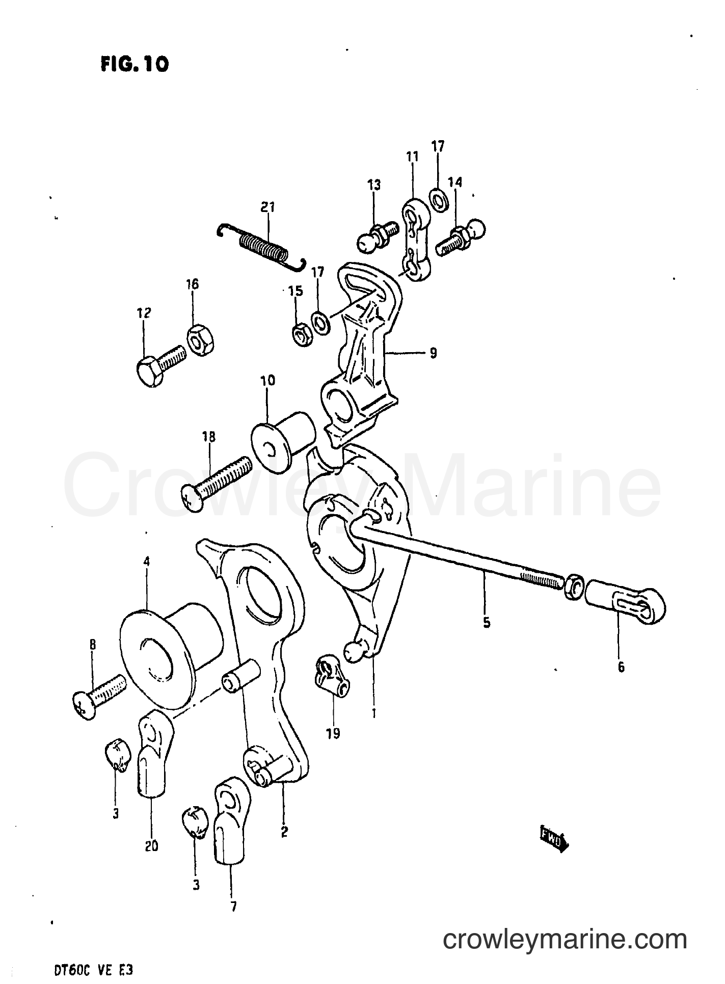 Suzuki Marine DT60 - THROTTLE LINK
