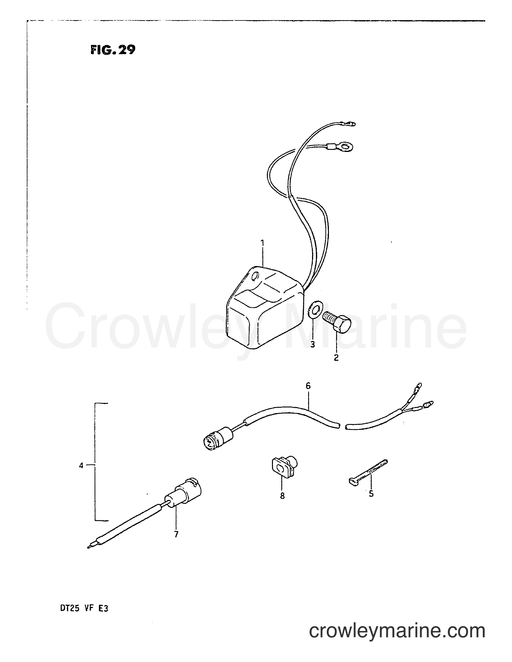 Suzuki Marine DT25 - OPTIONAL : ELECTRICAL (FOR MANUAL STARTER)