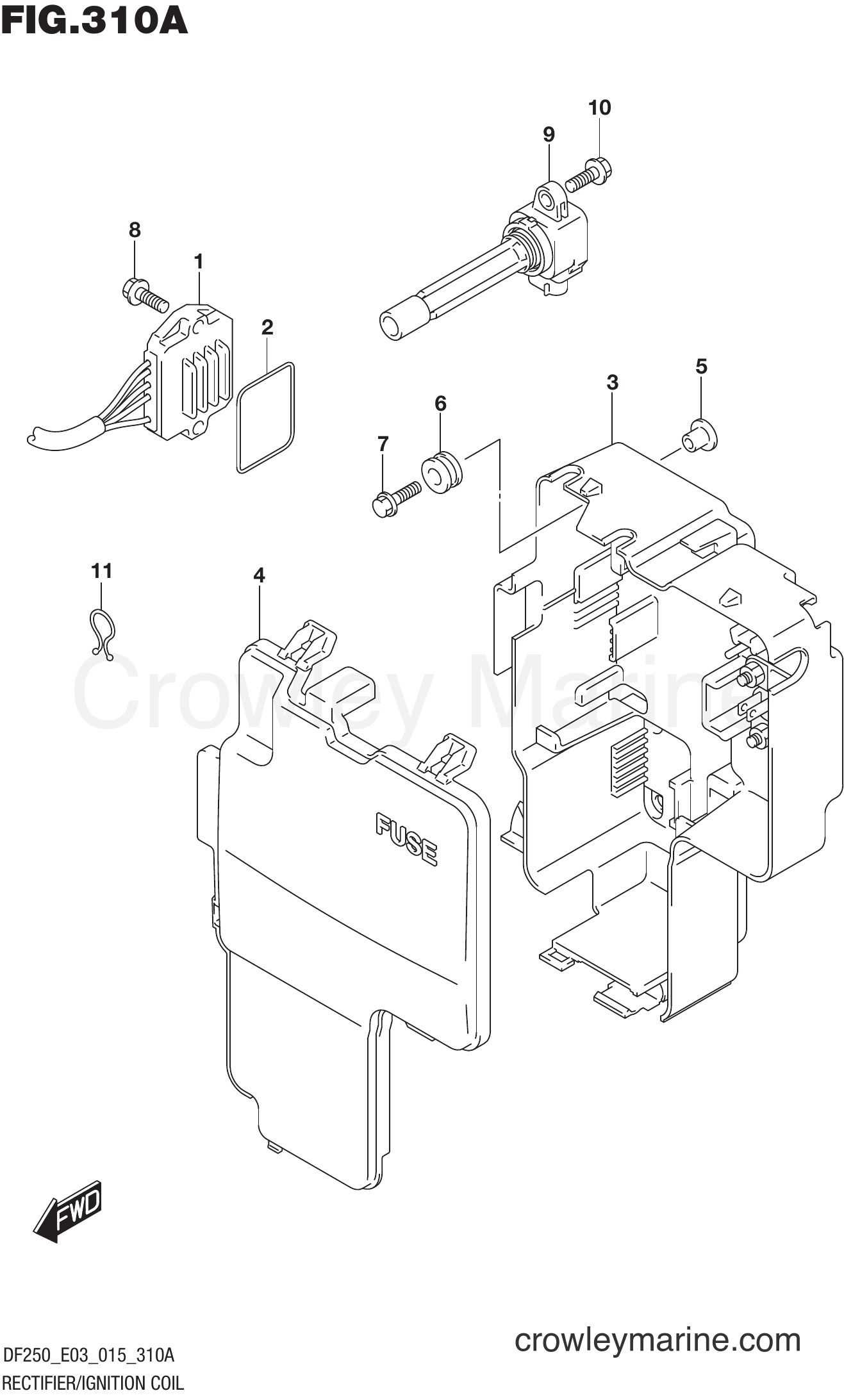 Suzuki Marine DF225Z 51001~ - RECTIFIER/IGNITION COIL
