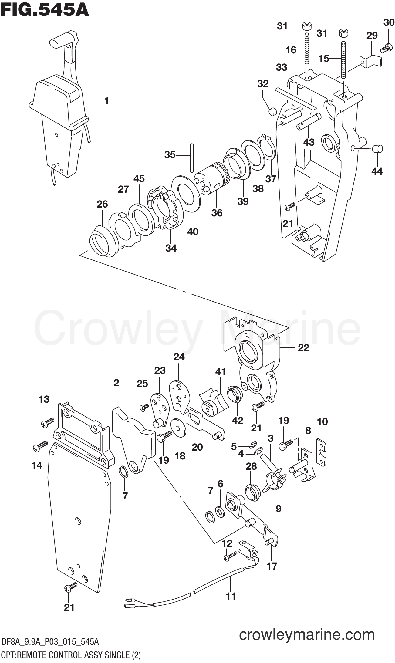 Suzuki Marine DF9.9A 510001~ - OPT:REMOTE CONTROL ASSY SINGLE (2)